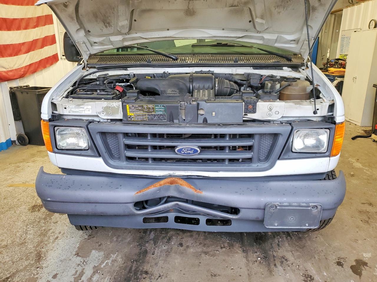 2006 Ford Econoline E250 Van White vin: 1FTNE24W96DA36384