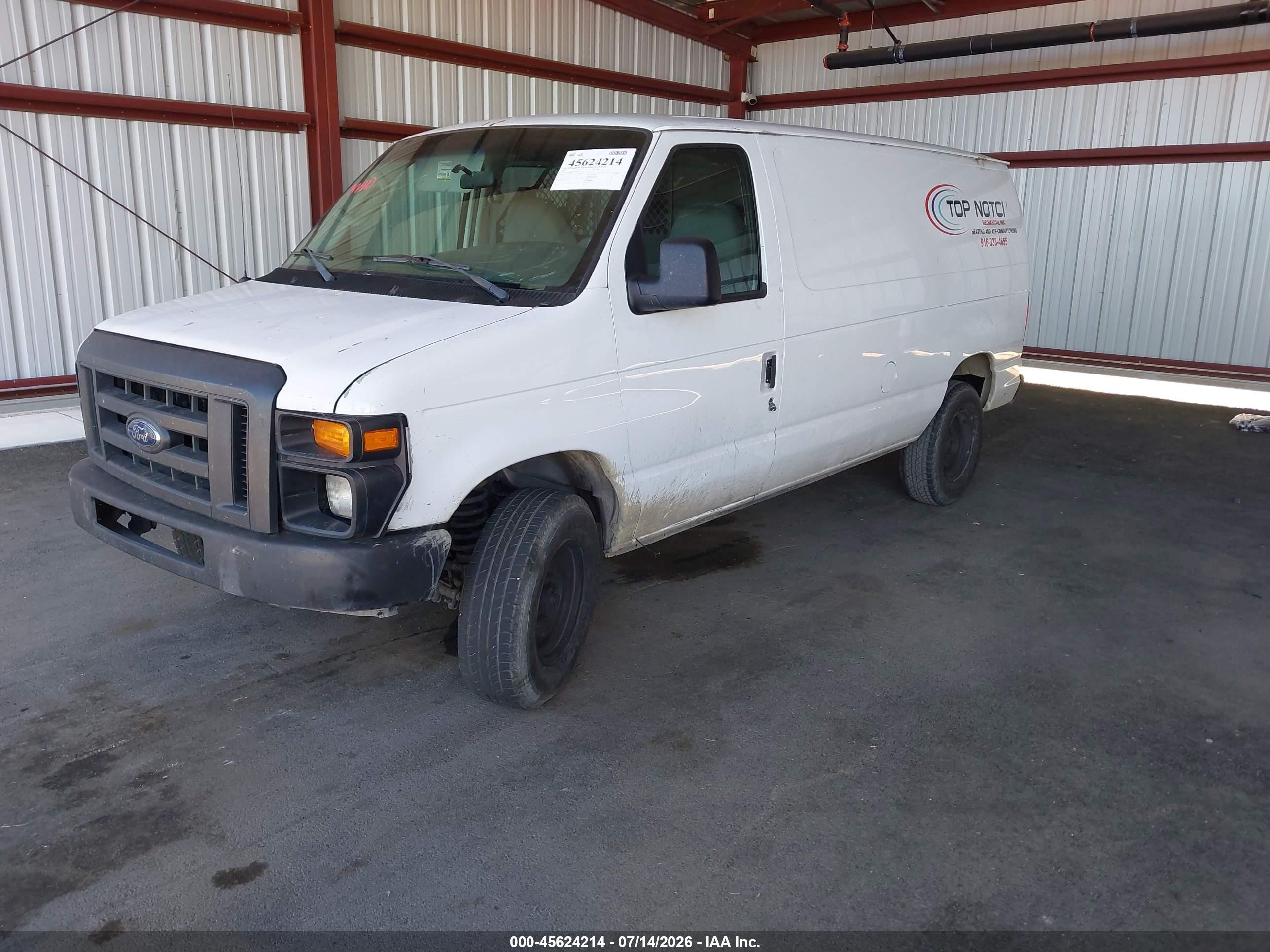 2008 Ford E-250 Commercial/recreational White vin: 1FTNE24W98DA39322
