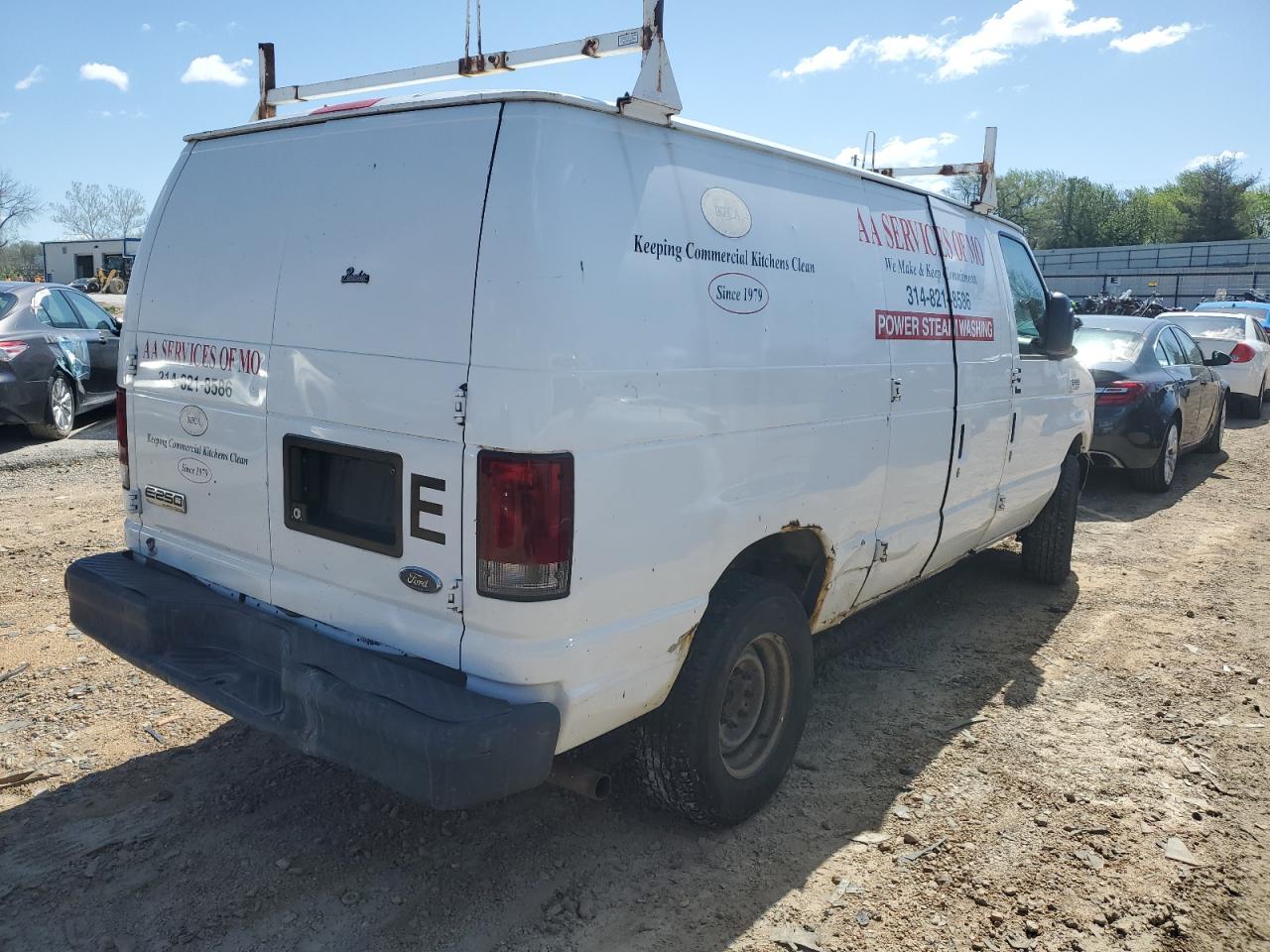 2008 Ford Econoline E250 Van White vin: 1FTNE24W98DA95003