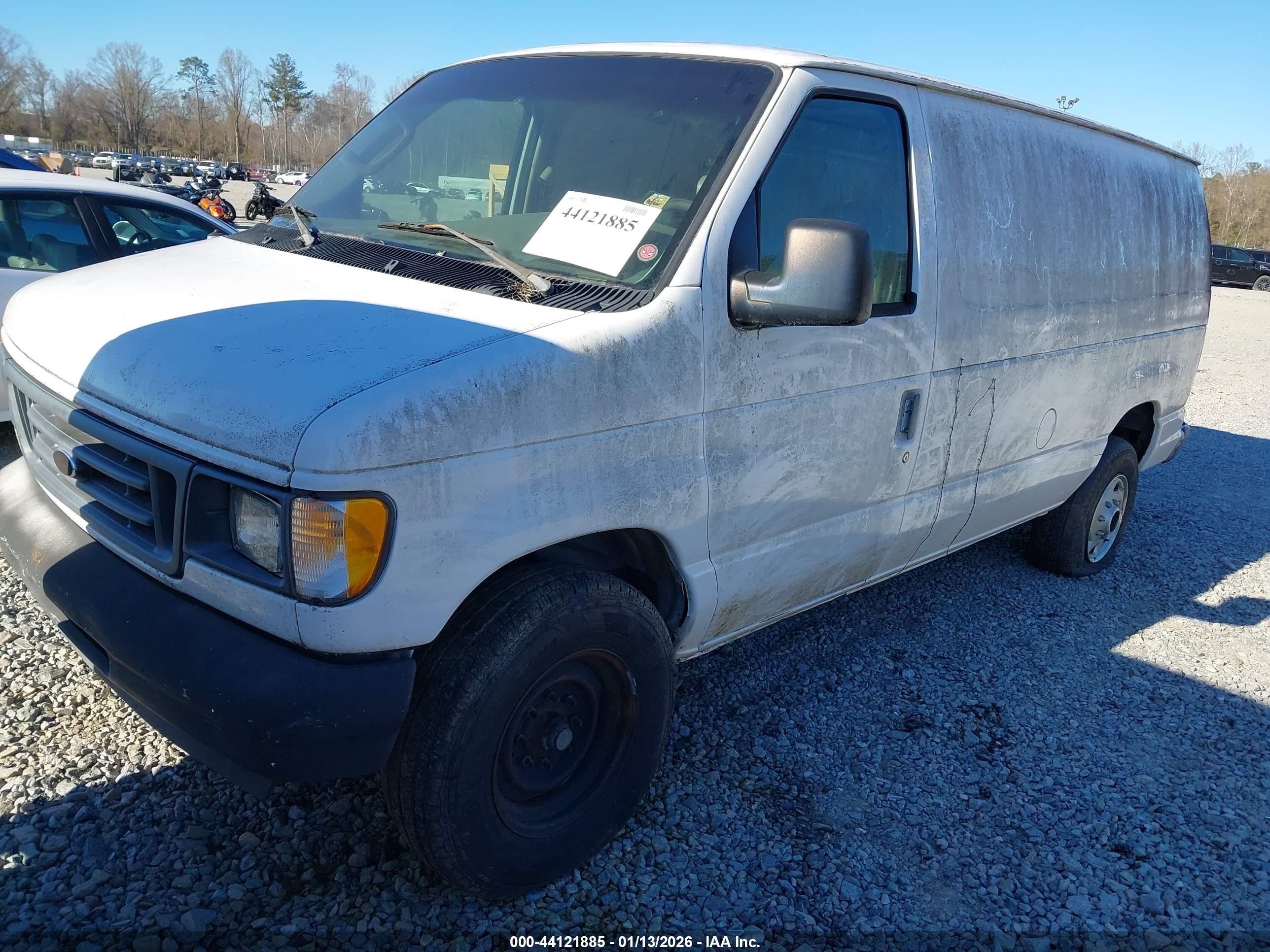 2003 Ford E-250 Commercial/recreational White vin: 1FTNE24WX3HA32302