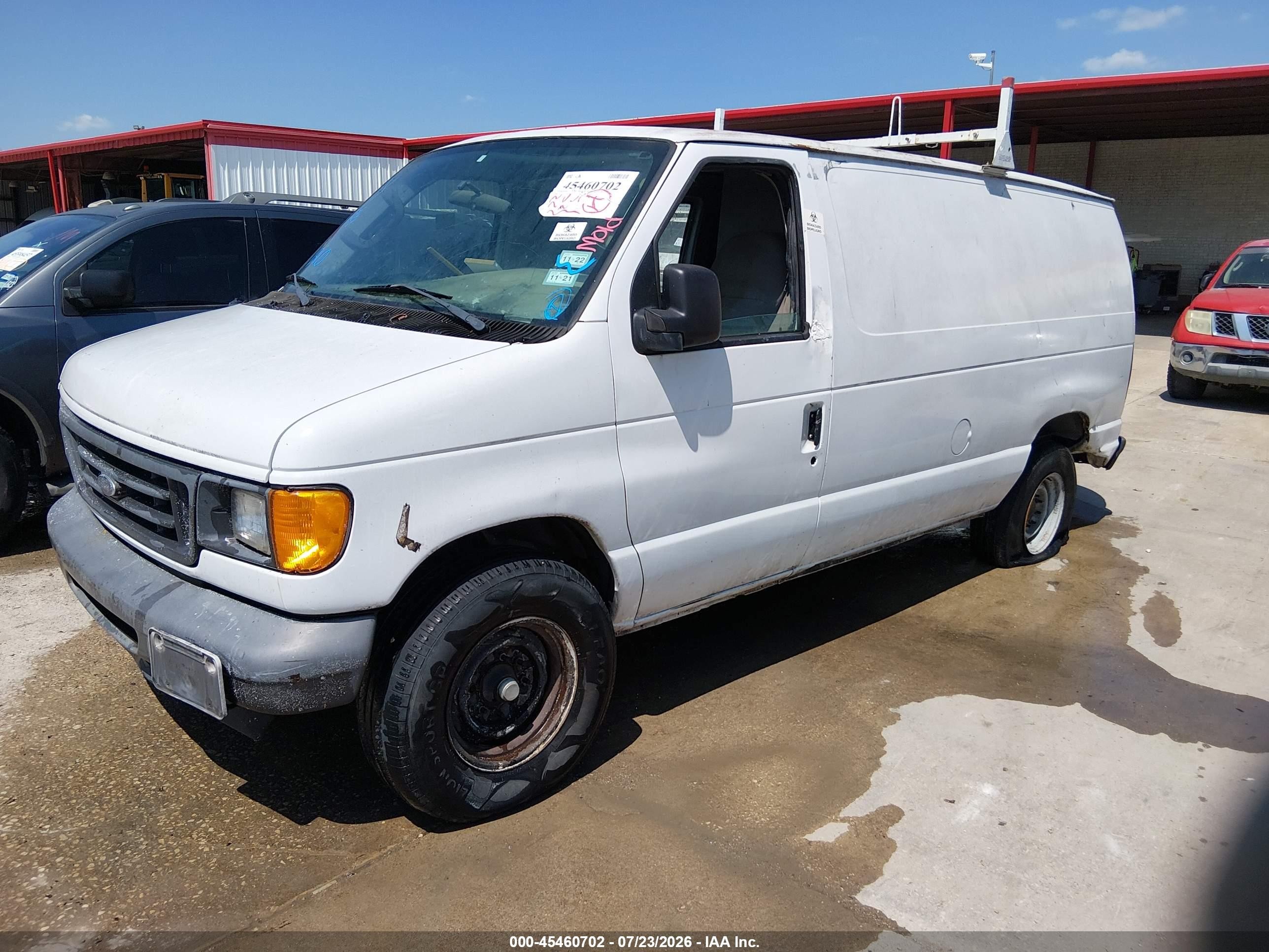 2007 Ford E-250 Commercial/recreational White vin: 1FTNE24WX7DA34502