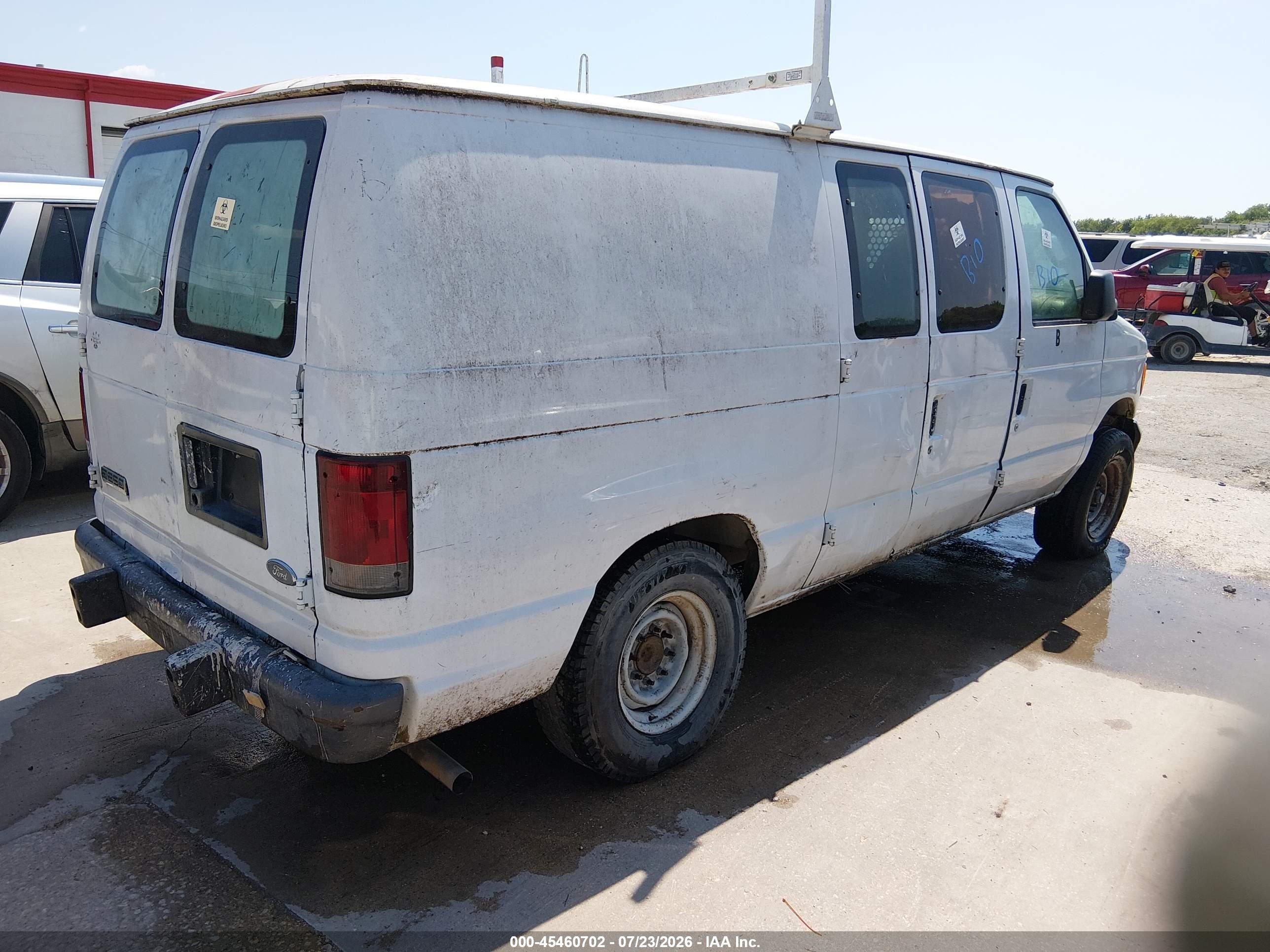 2007 Ford E-250 Commercial/recreational White vin: 1FTNE24WX7DA34502