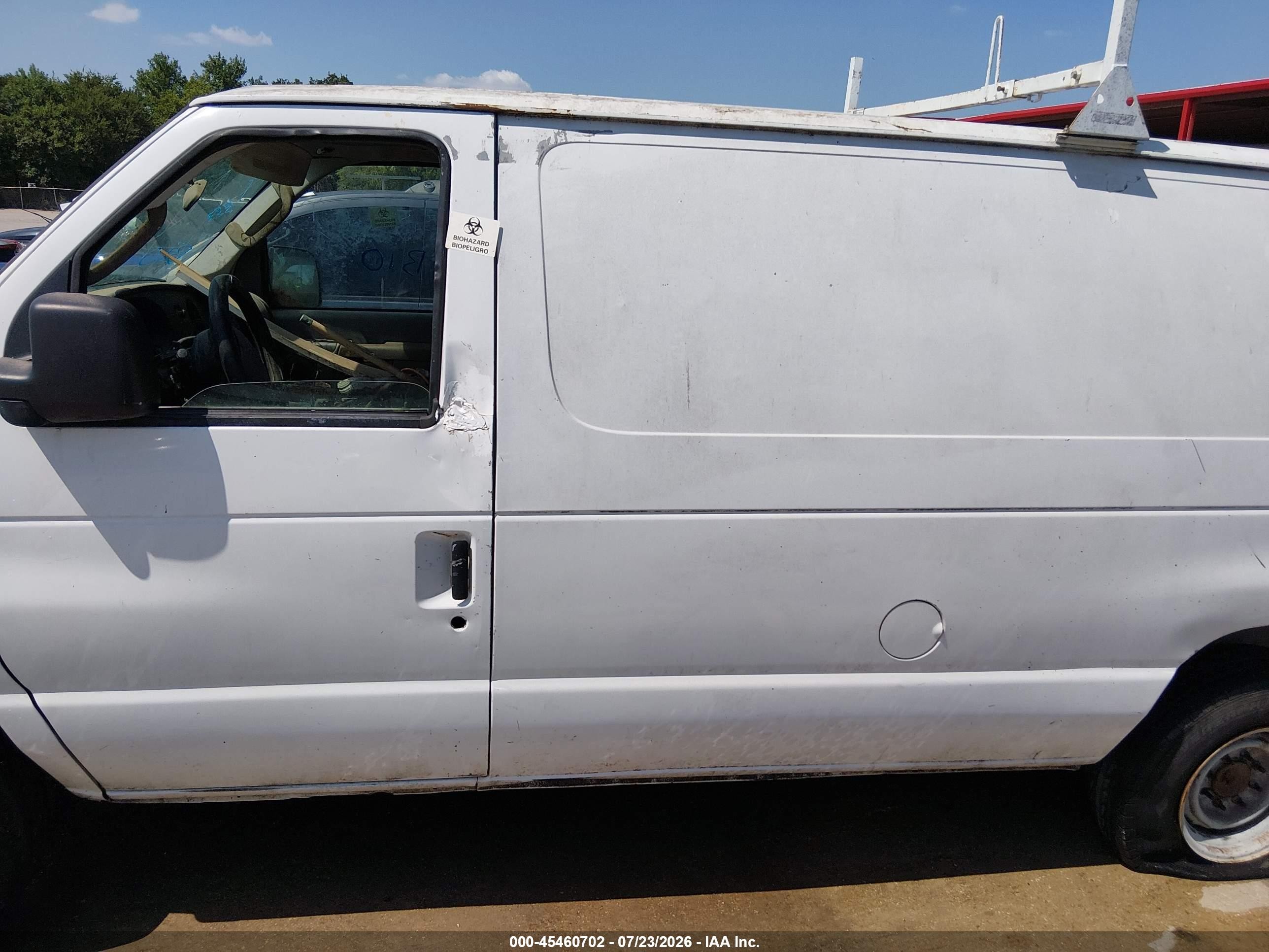 2007 Ford E-250 Commercial/recreational White vin: 1FTNE24WX7DA34502
