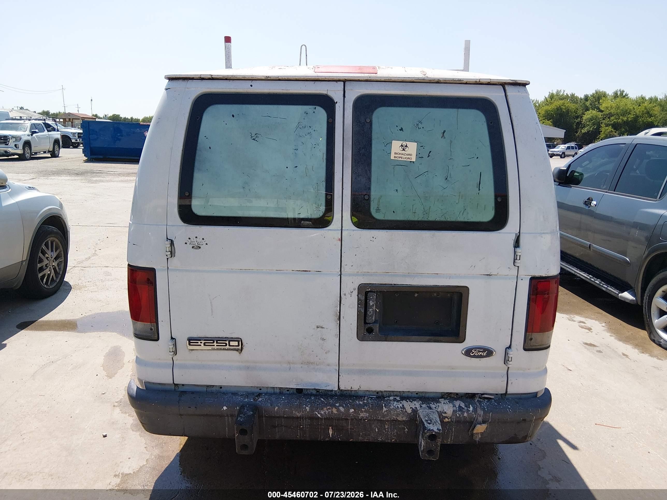 2007 Ford E-250 Commercial/recreational White vin: 1FTNE24WX7DA34502