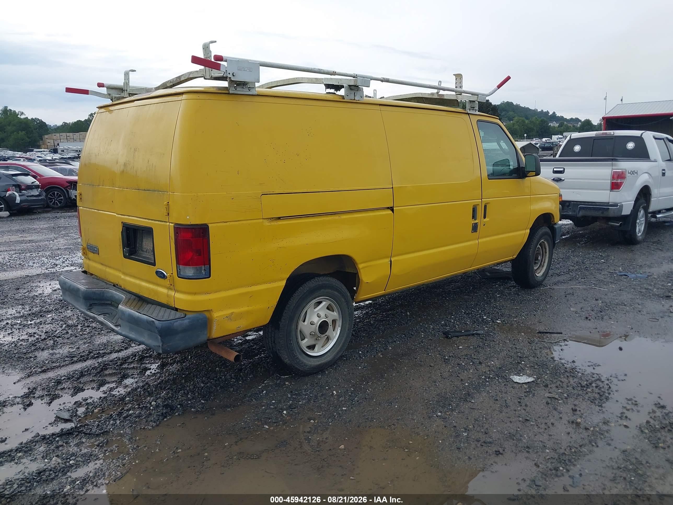 2008 Ford E-250 Commercial/recreational Yellow vin: 1FTNE24WX8DB19325