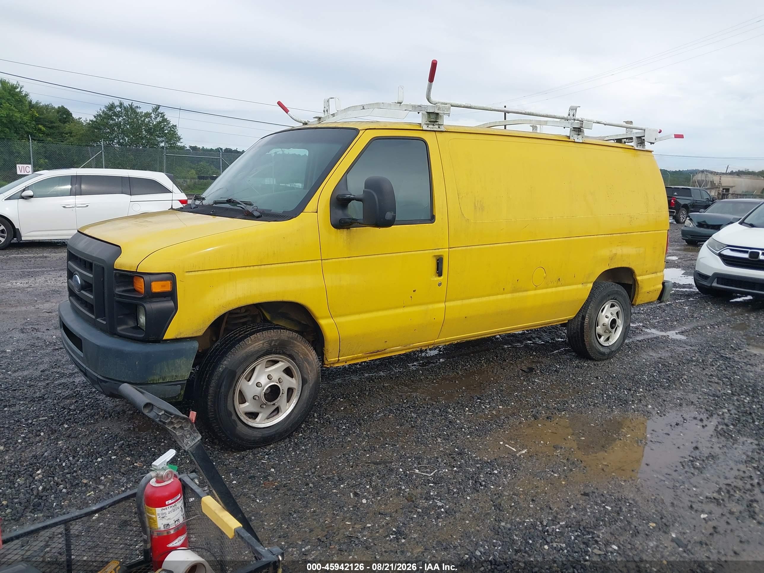 2008 Ford E-250 Commercial/recreational Yellow vin: 1FTNE24WX8DB19325