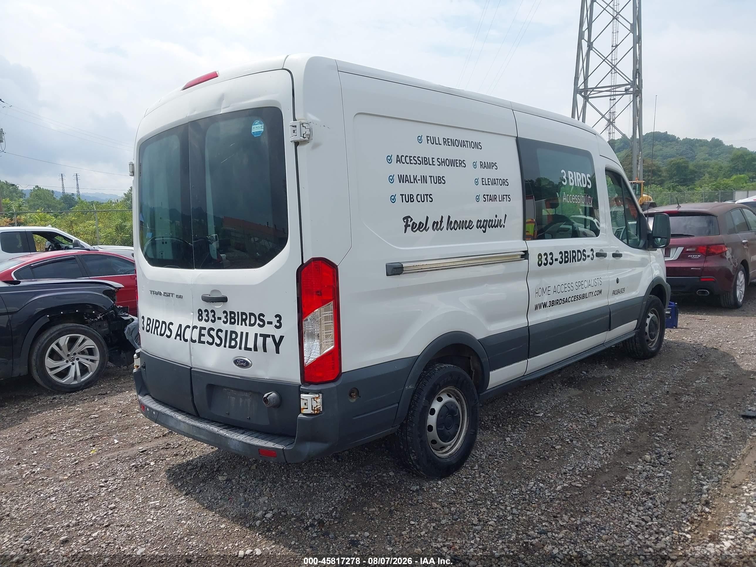 2015 Ford Transit-150   White vin: 1FTNE2CM7FKA08188