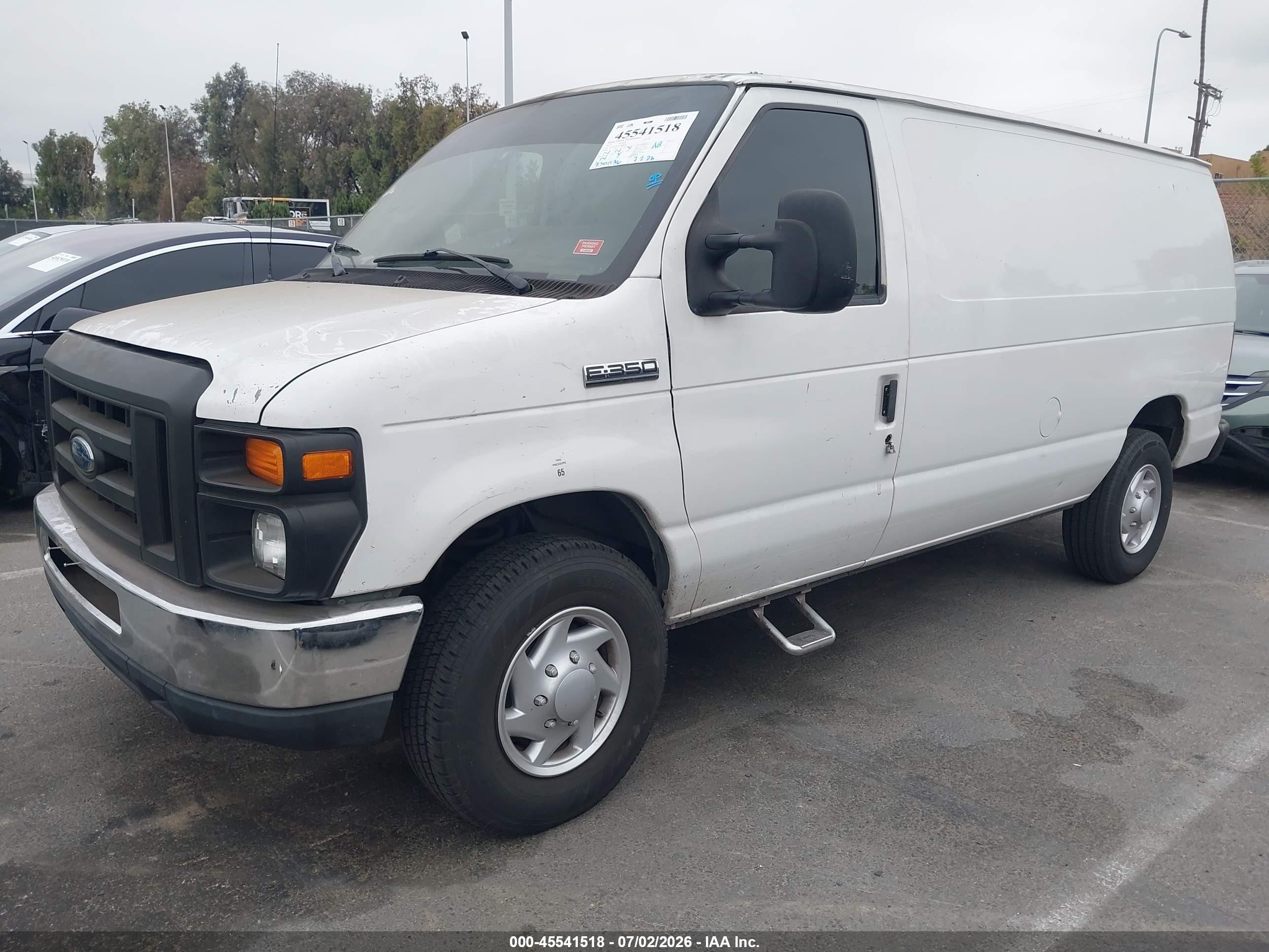 2012 Ford E-250 Commercial/recreational White vin: 1FTNE2EL0CDB08556