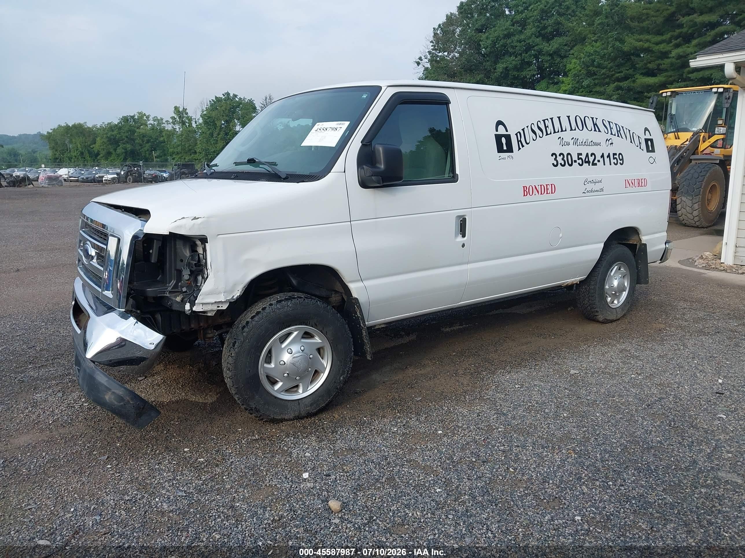 2012 Ford E-250 Commercial/recreational White vin: 1FTNE2EL1CDA37481