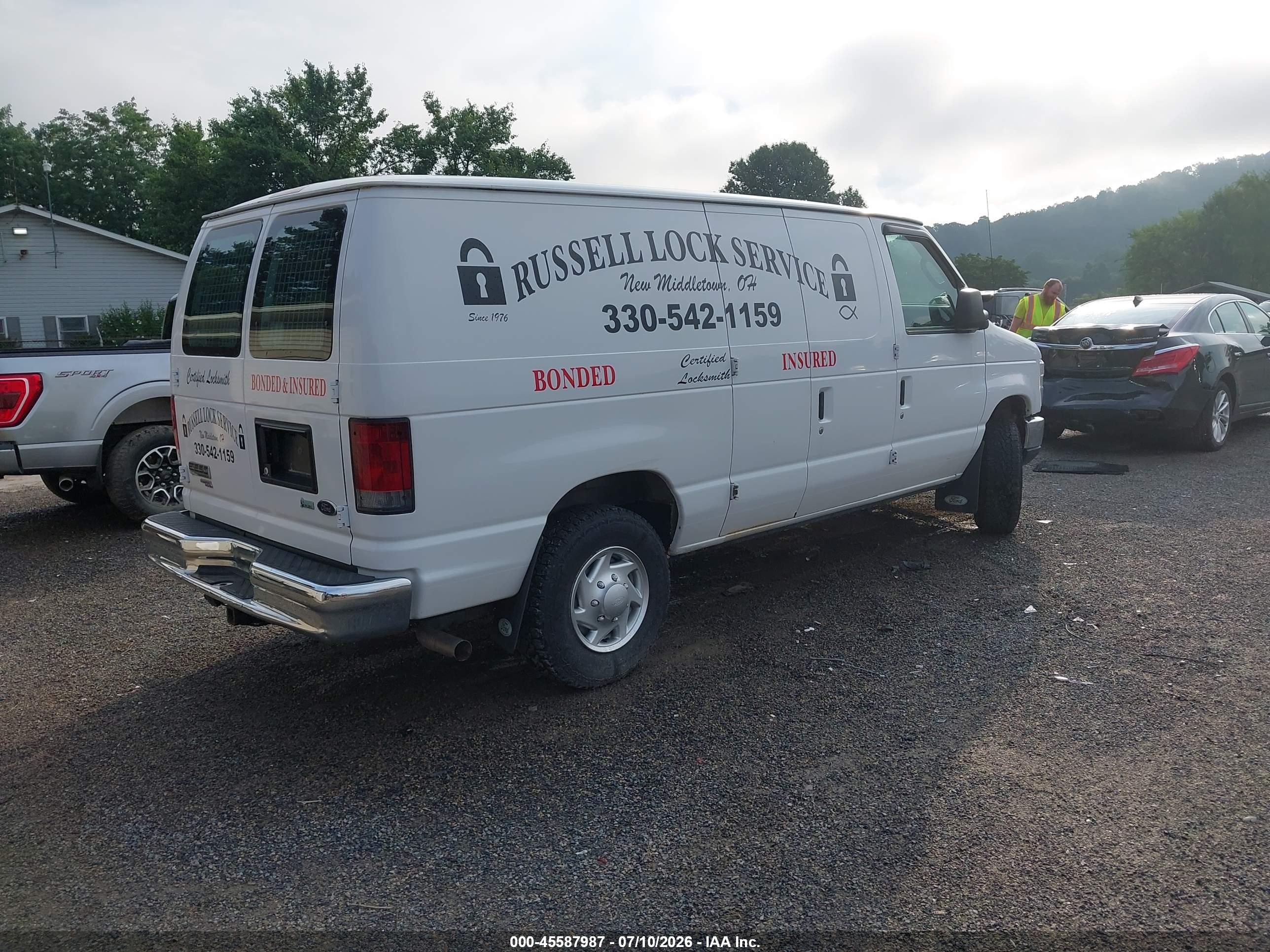 2012 Ford E-250 Commercial/recreational White vin: 1FTNE2EL1CDA37481