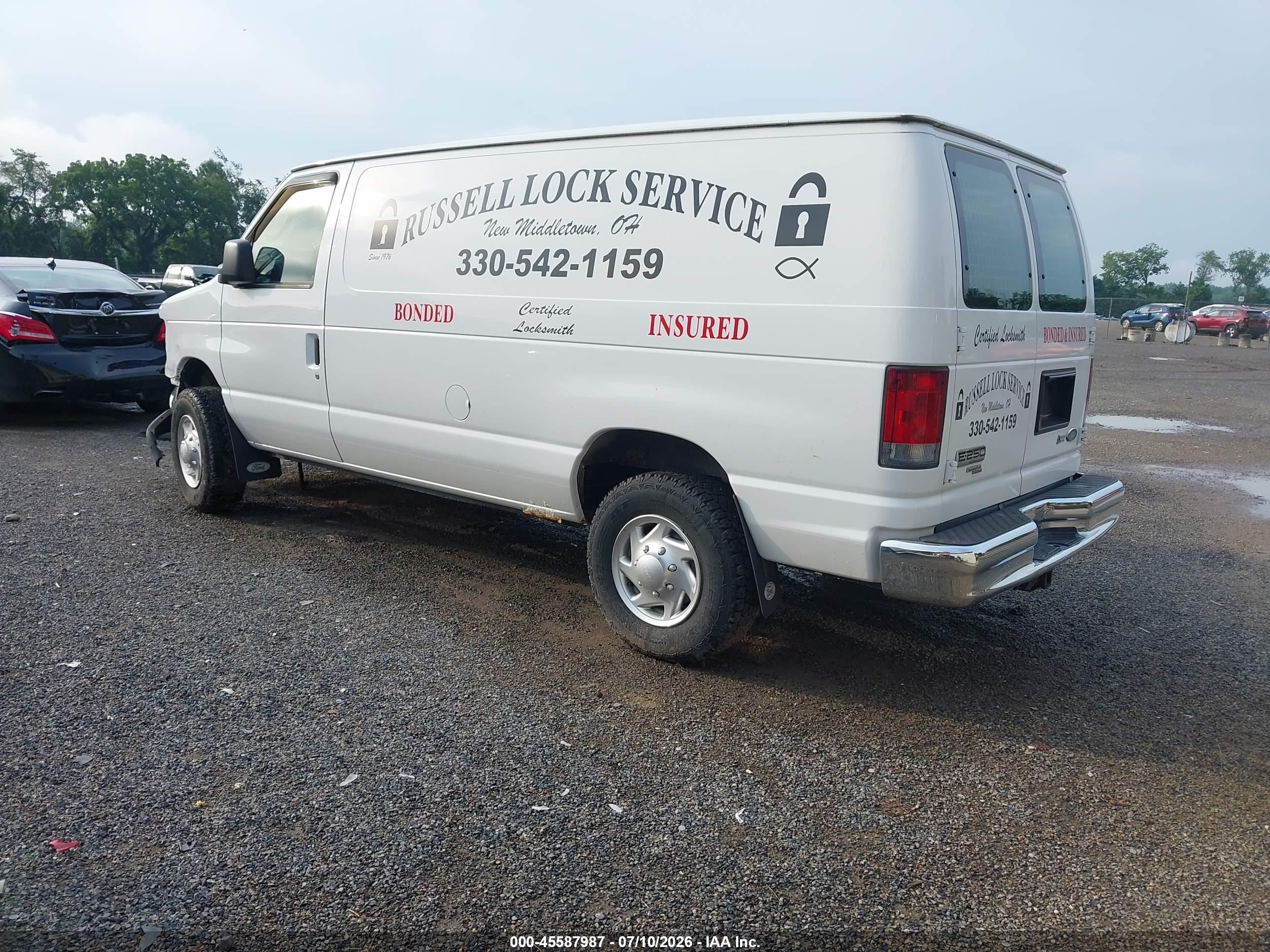2012 Ford E-250 Commercial/recreational White vin: 1FTNE2EL1CDA37481
