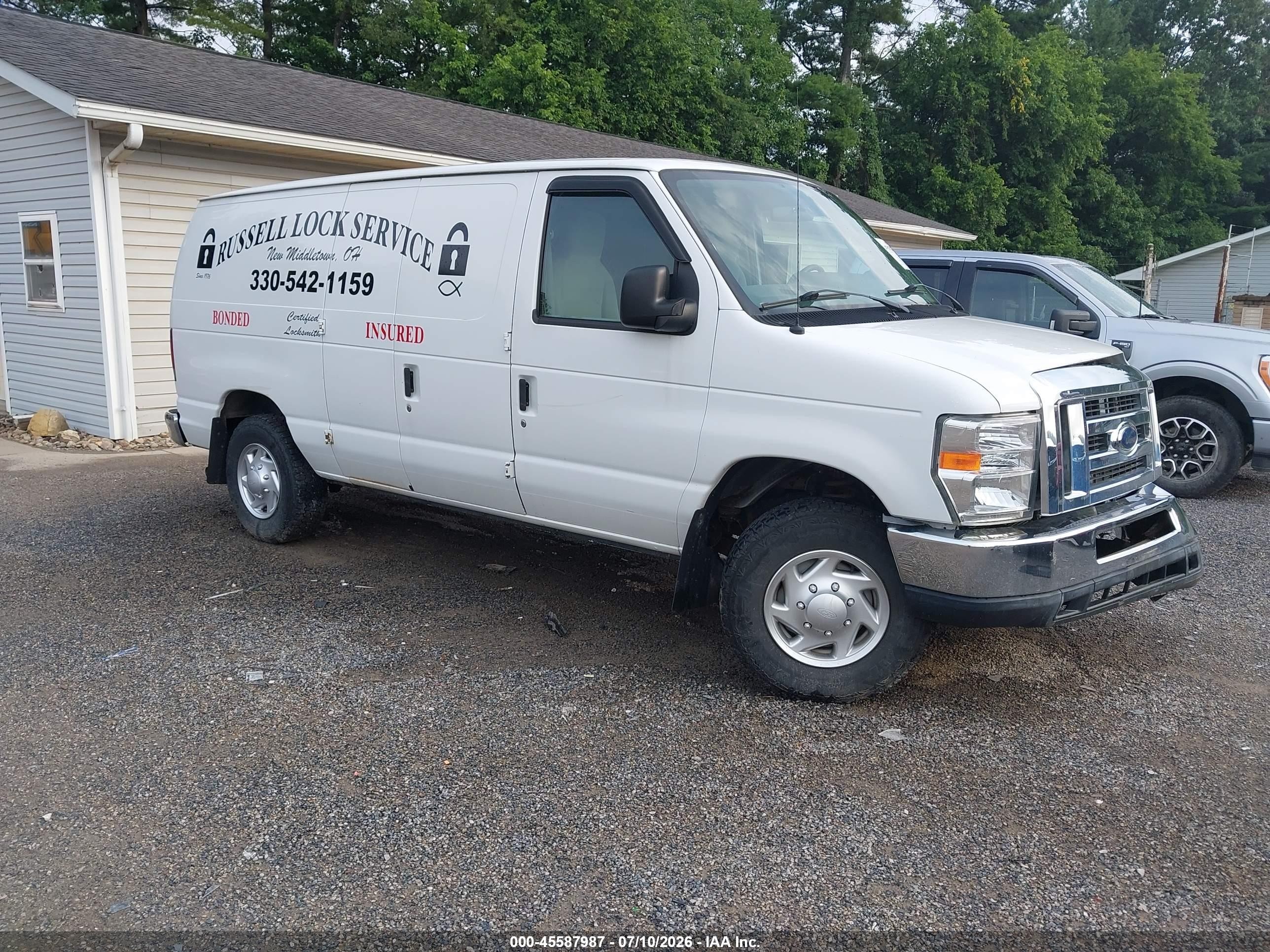 2012 Ford E-250 Commercial/recreational White vin: 1FTNE2EL1CDA37481