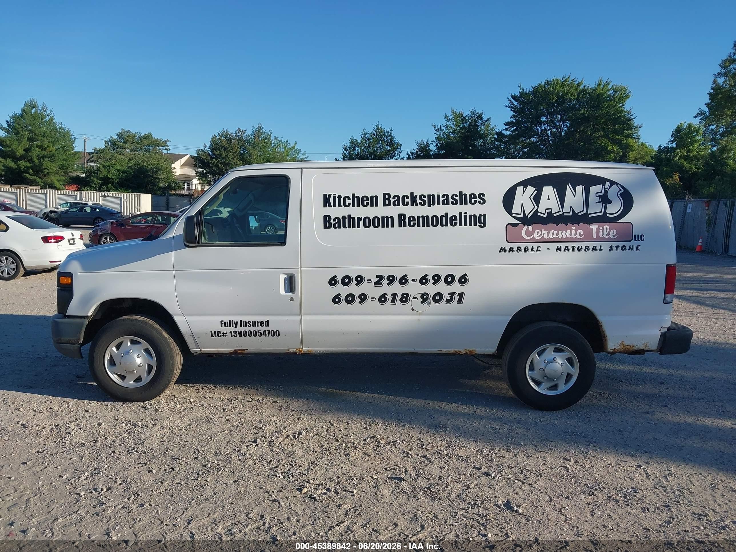 2013 Ford E-250 Commercial White vin: 1FTNE2EL1DDB03934