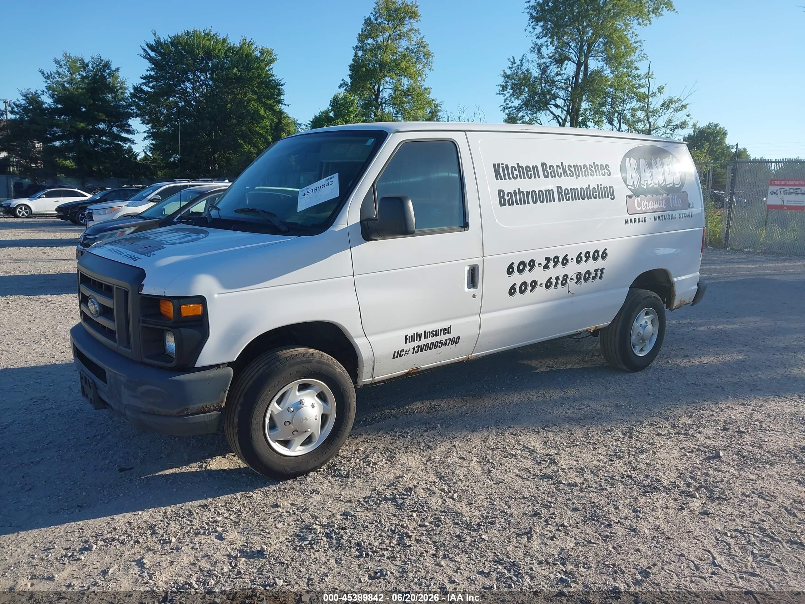 2013 Ford E-250 Commercial White vin: 1FTNE2EL1DDB03934