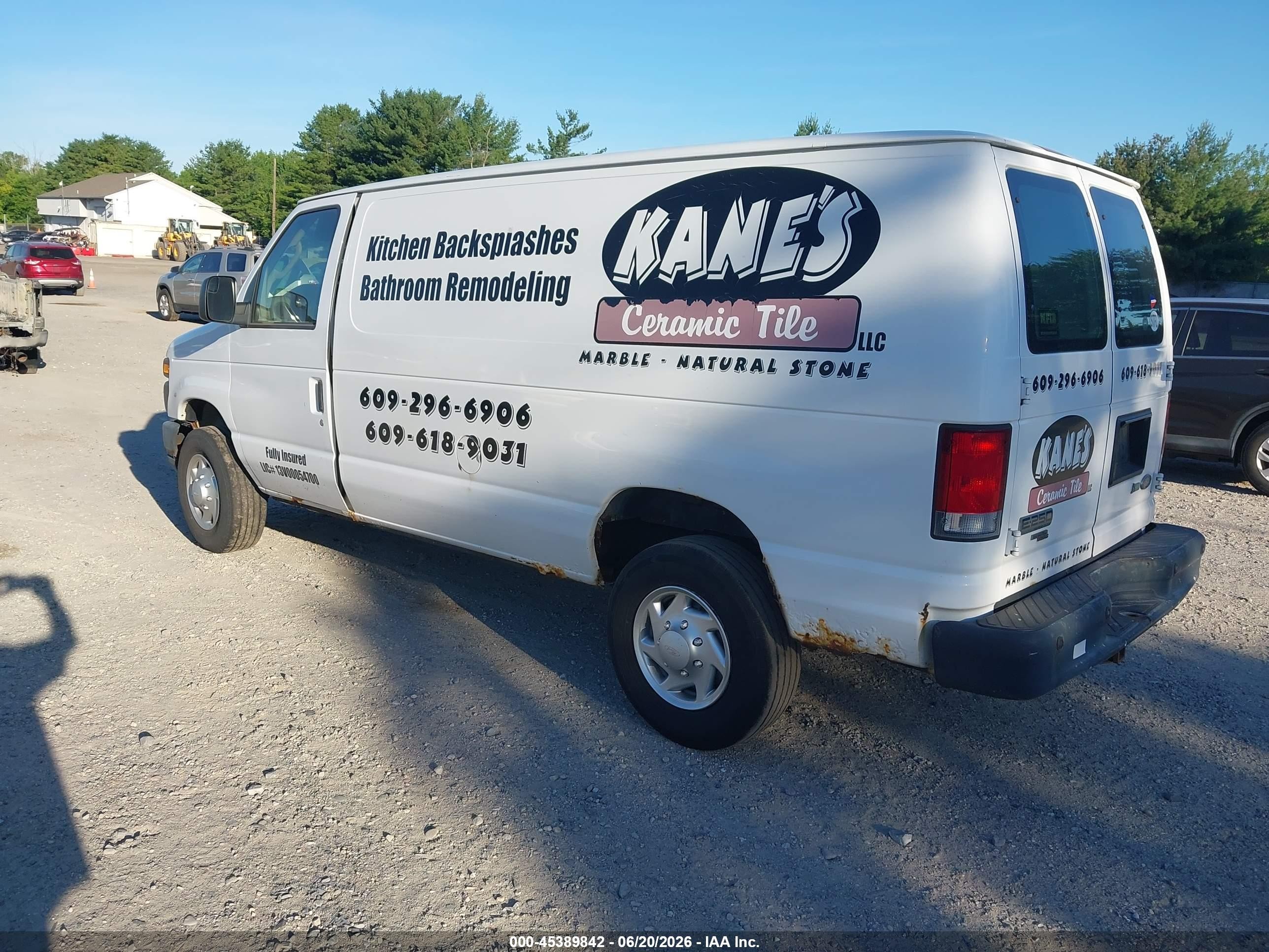 2013 Ford E-250 Commercial White vin: 1FTNE2EL1DDB03934