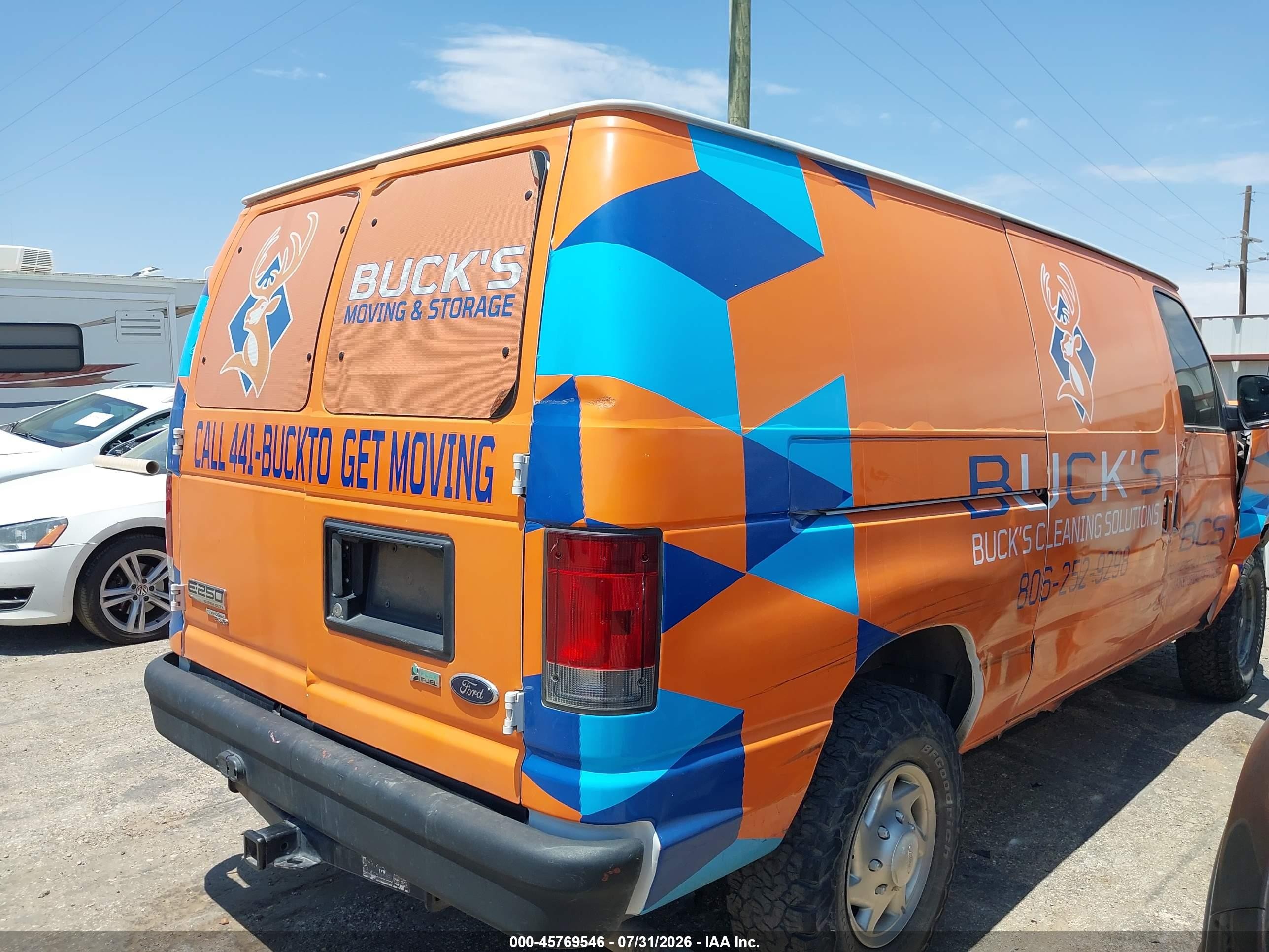 2013 Ford E-250 Commercial Orange vin: 1FTNE2EL2DDA68613
