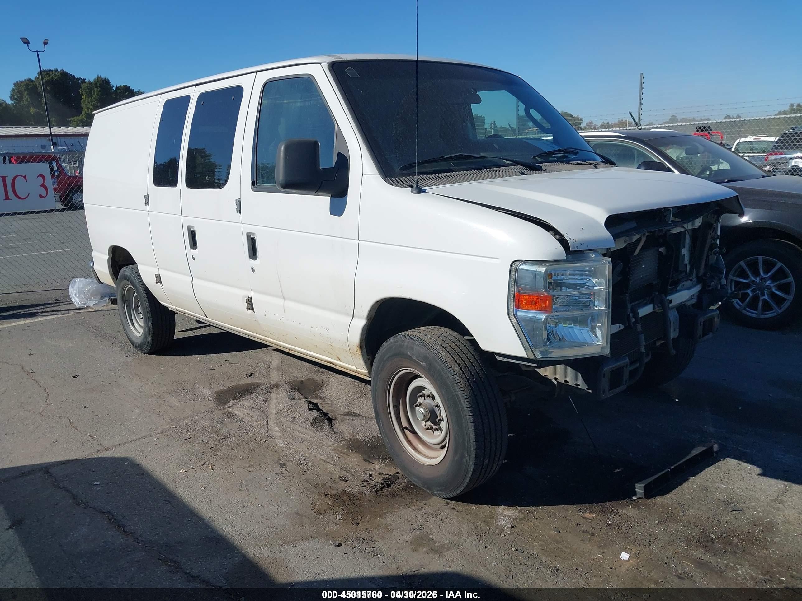 2013 Ford E-250 Commercial White vin: 1FTNE2EL4DDA10177