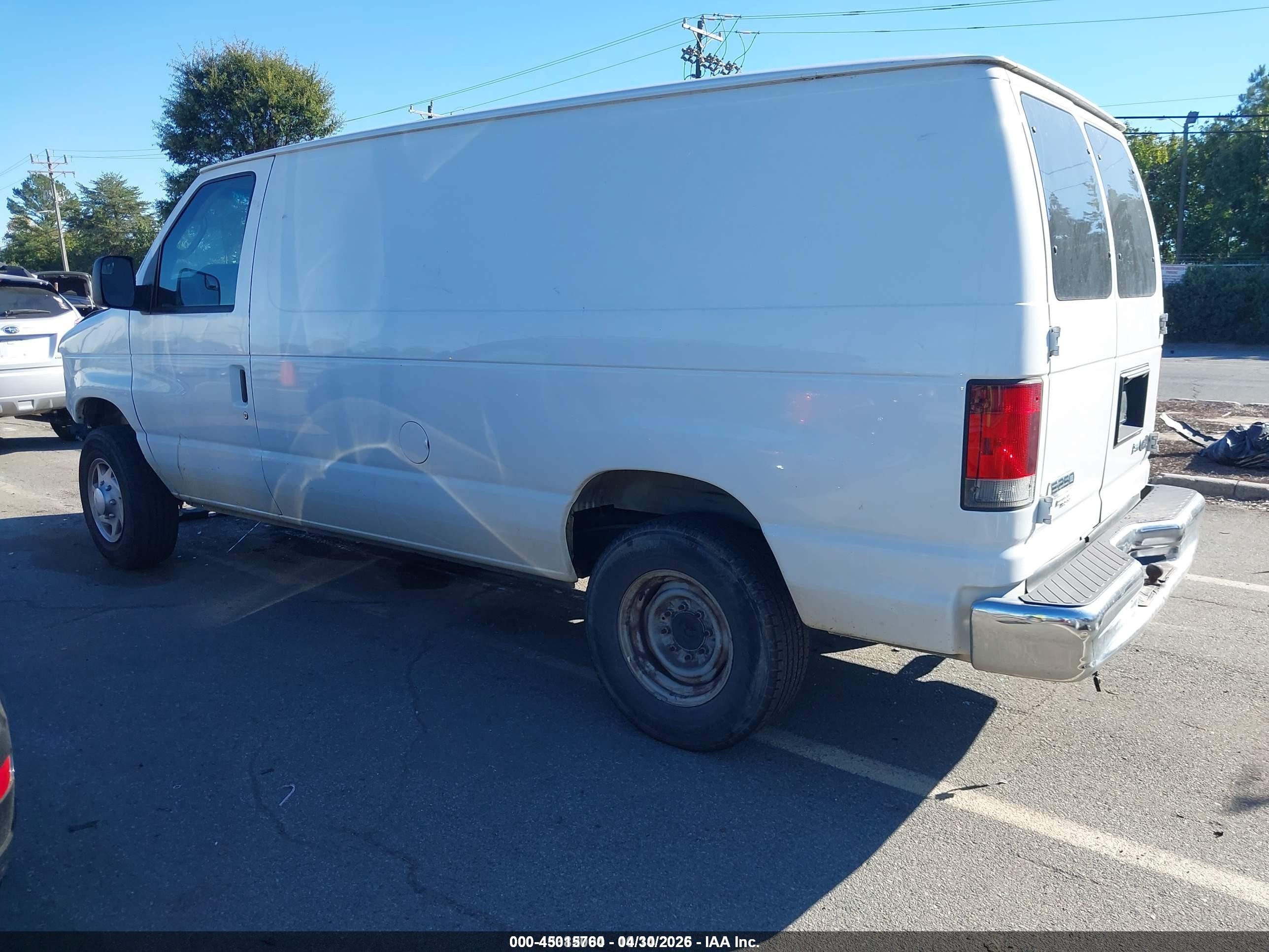 2013 Ford E-250 Commercial White vin: 1FTNE2EL4DDA10177