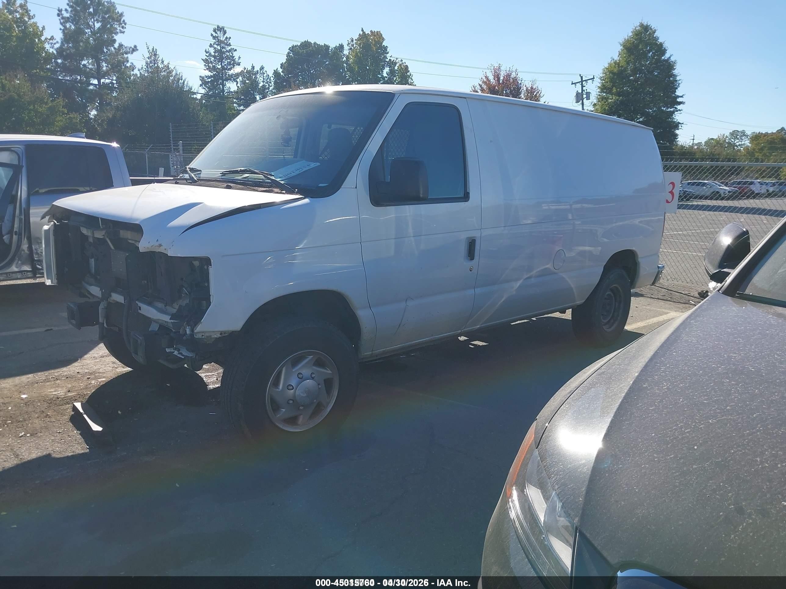 2013 Ford E-250 Commercial White vin: 1FTNE2EL4DDA10177