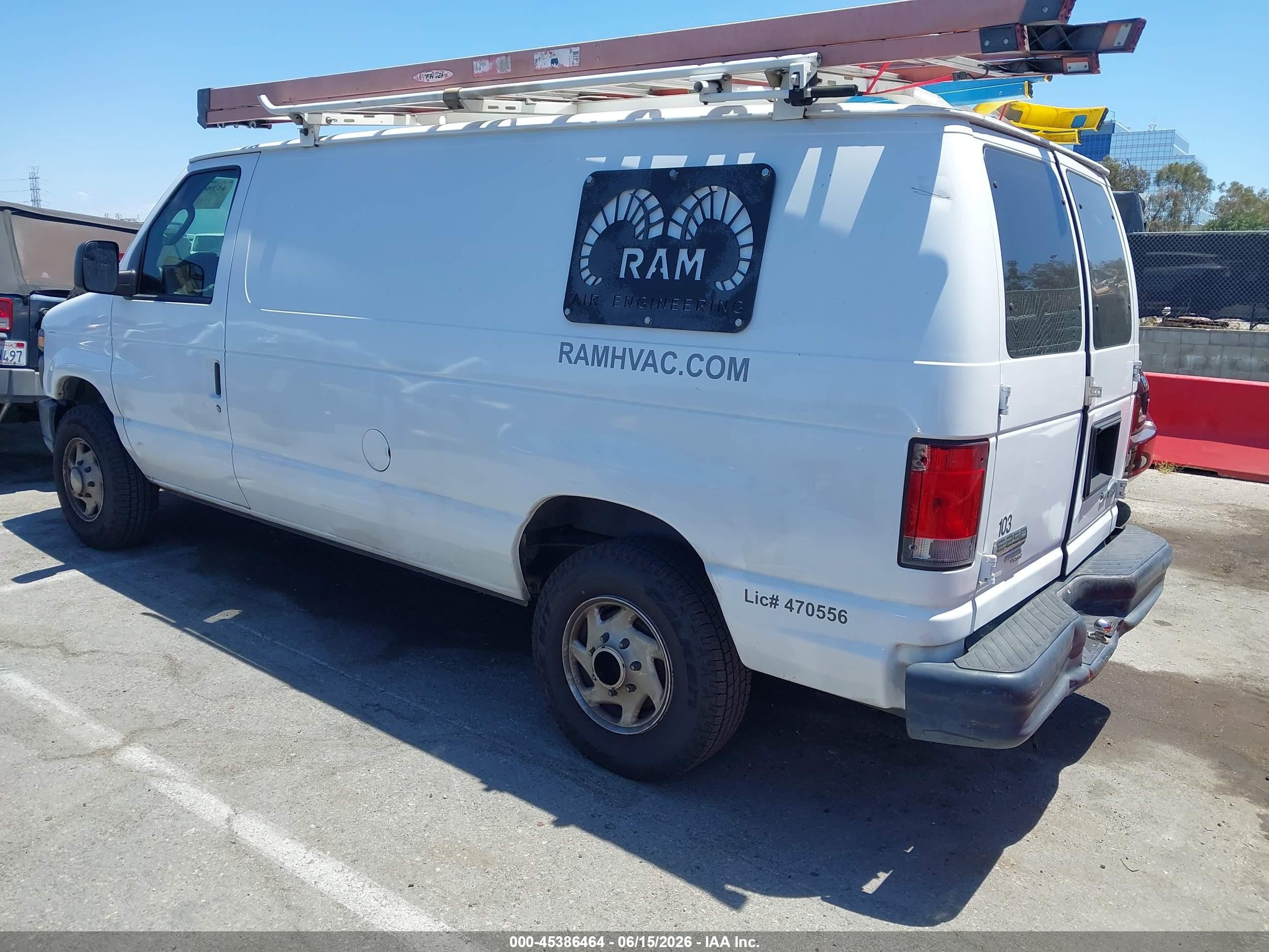2013 Ford E-250 Commercial White vin: 1FTNE2EL4DDB32392