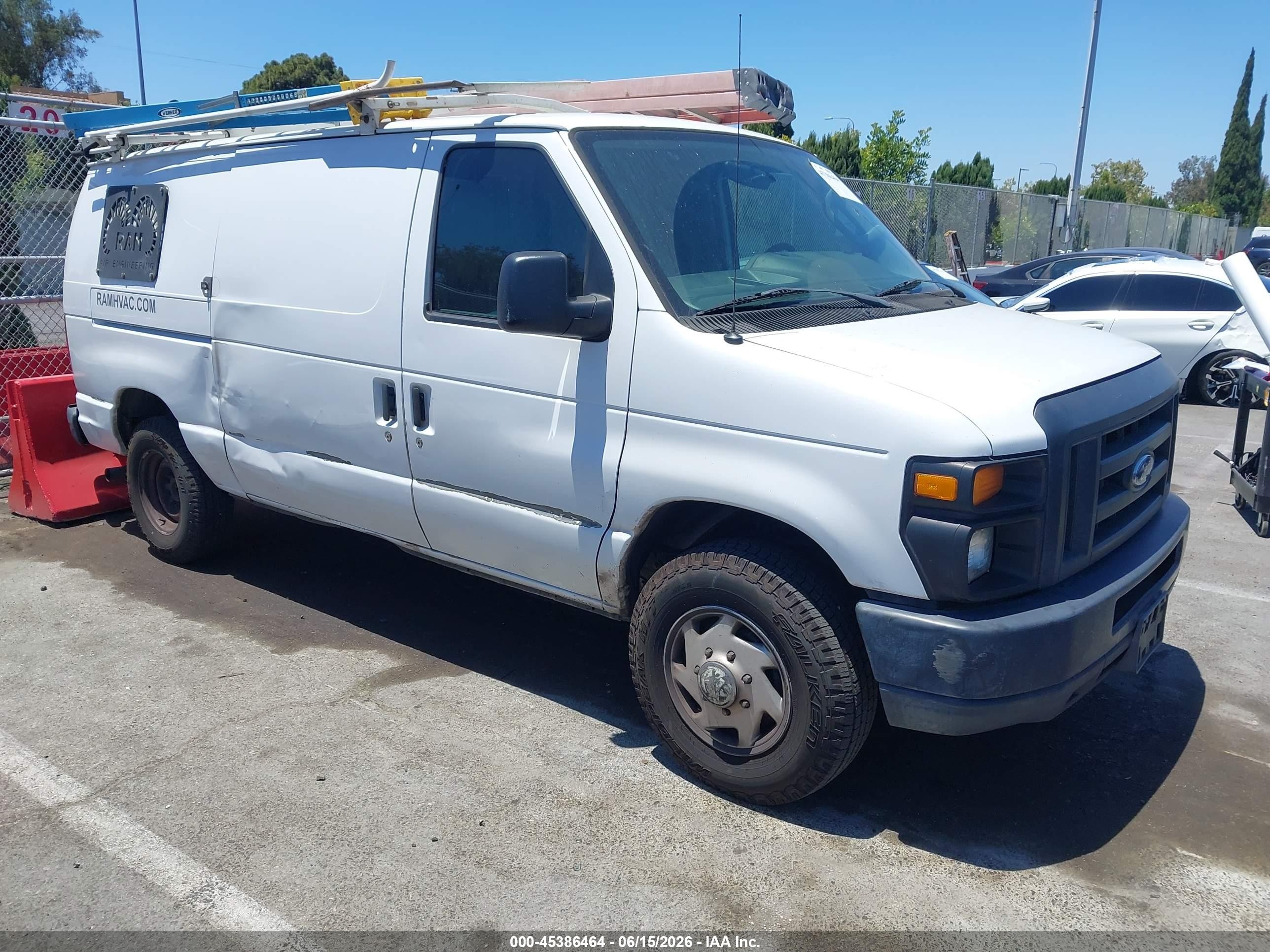 2013 Ford E-250 Commercial White vin: 1FTNE2EL4DDB32392