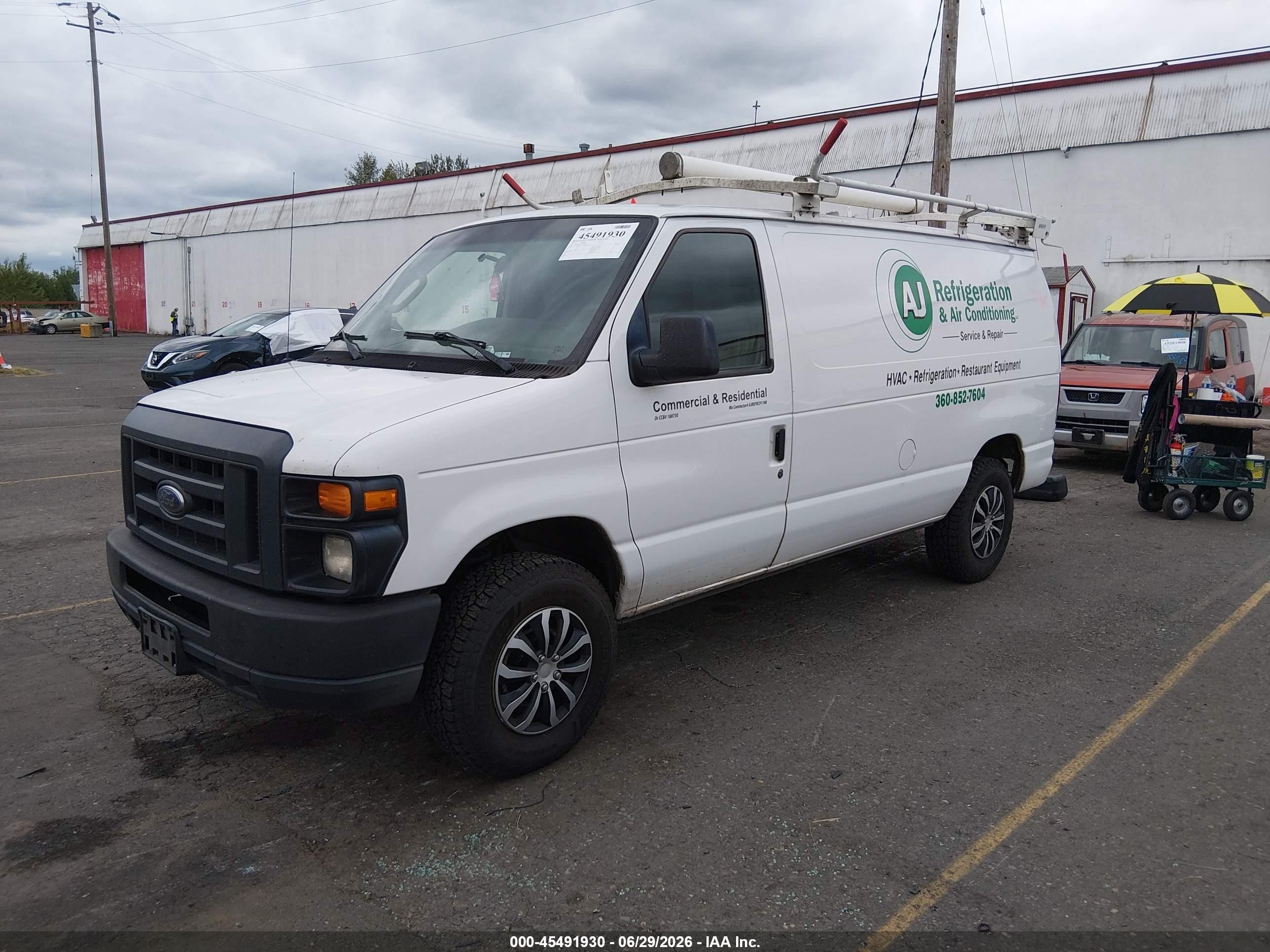 2013 Ford E-250 Commercial White vin: 1FTNE2EL6DDA18300