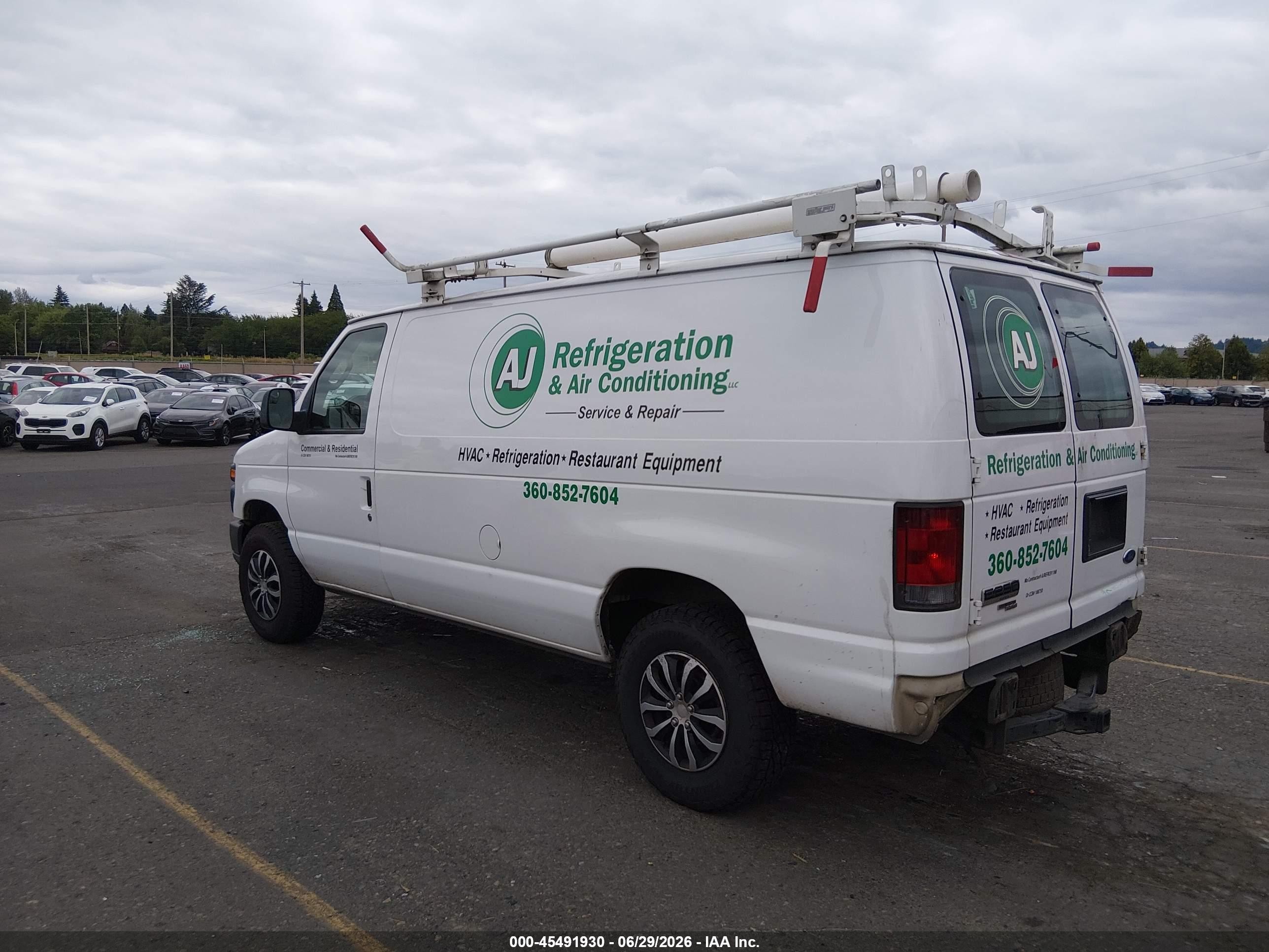 2013 Ford E-250 Commercial White vin: 1FTNE2EL6DDA18300