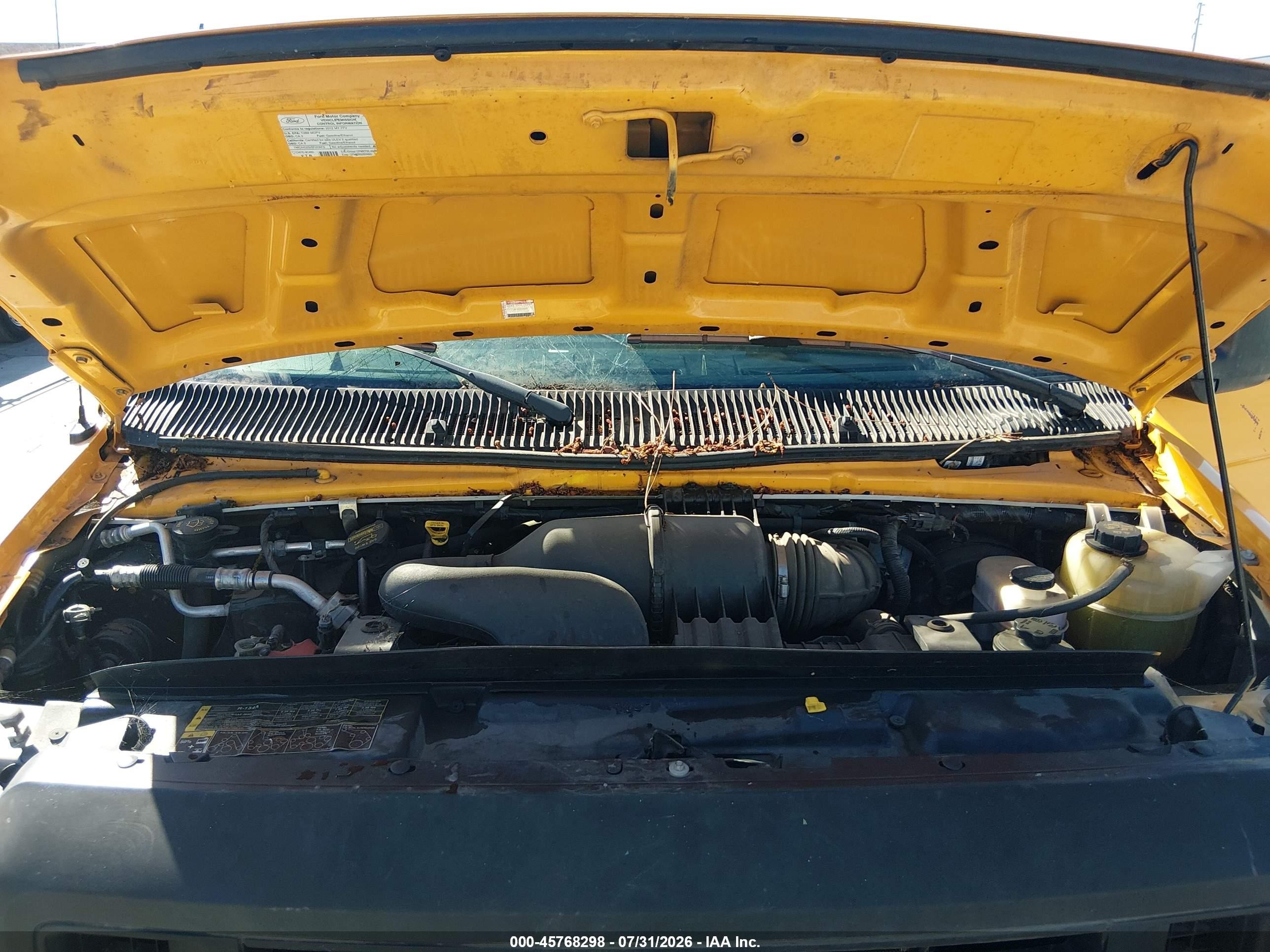 2012 Ford E-250 Commercial Yellow vin: 1FTNE2EL8CDB35102