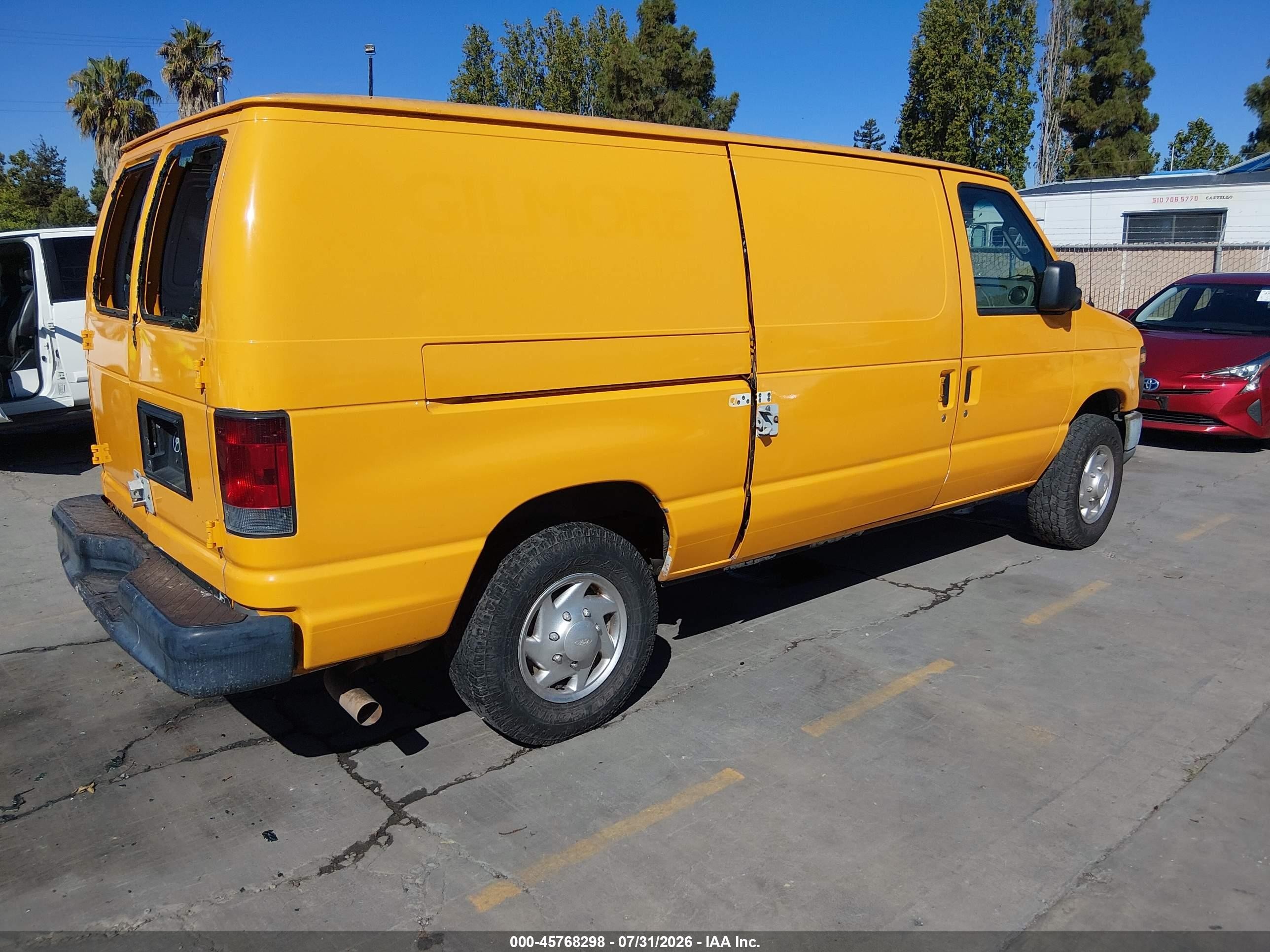 2012 Ford E-250 Commercial Yellow vin: 1FTNE2EL8CDB35102