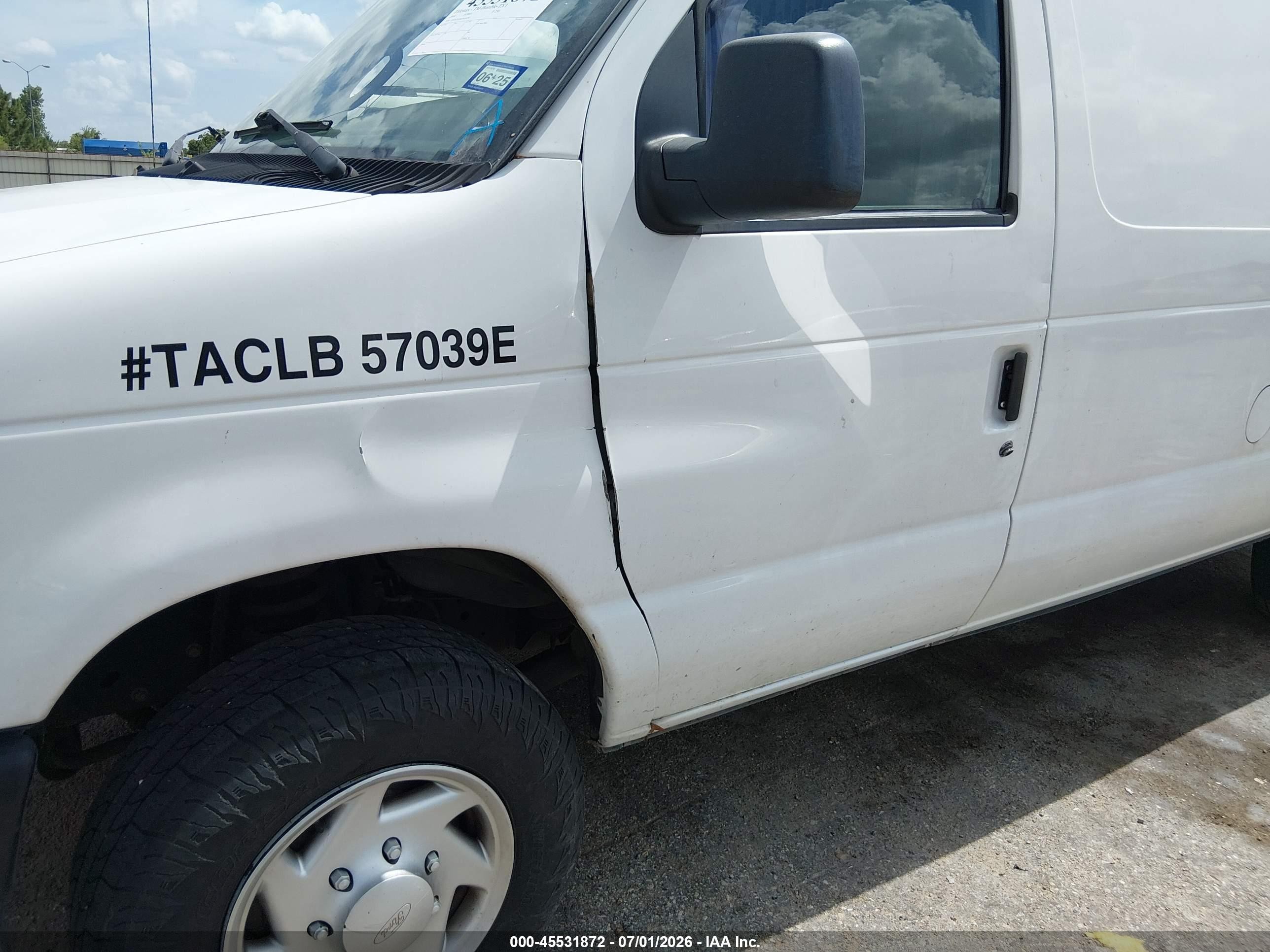 2014 Ford E-250 Commercial White vin: 1FTNE2EL8EDA50294