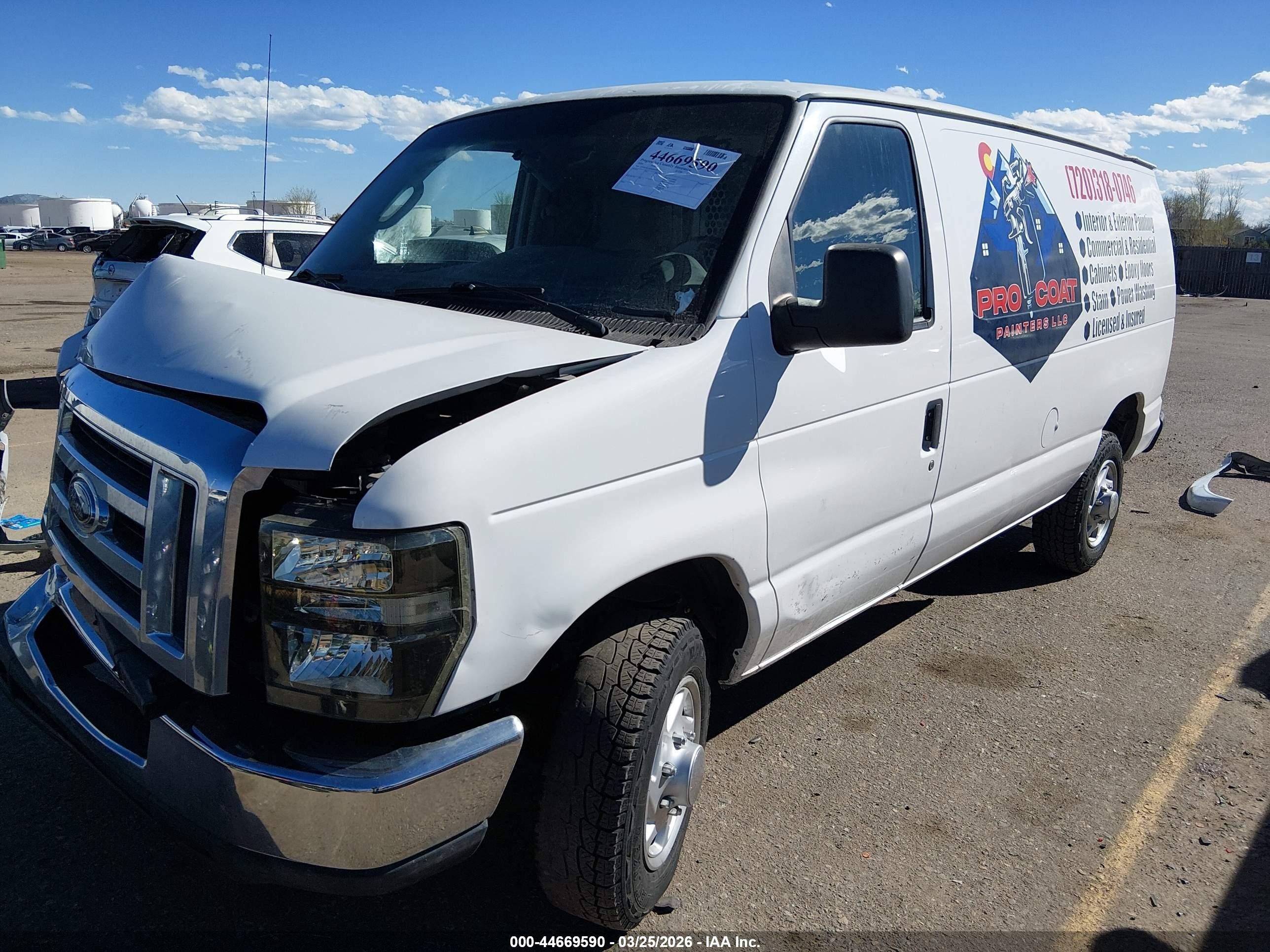 2014 Ford E-250 Commercial White vin: 1FTNE2EL9EDA91078