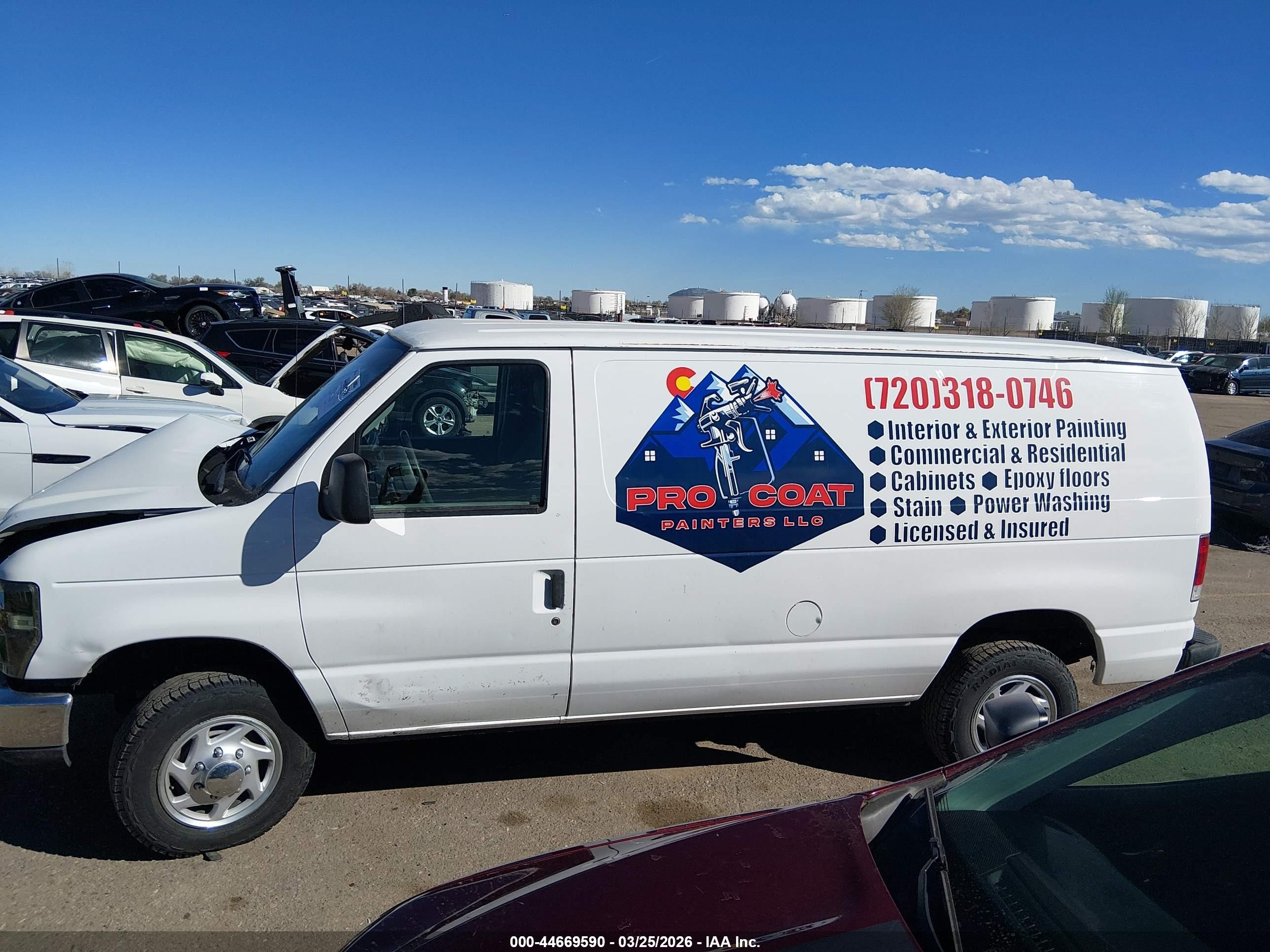 2014 Ford E-250 Commercial White vin: 1FTNE2EL9EDA91078