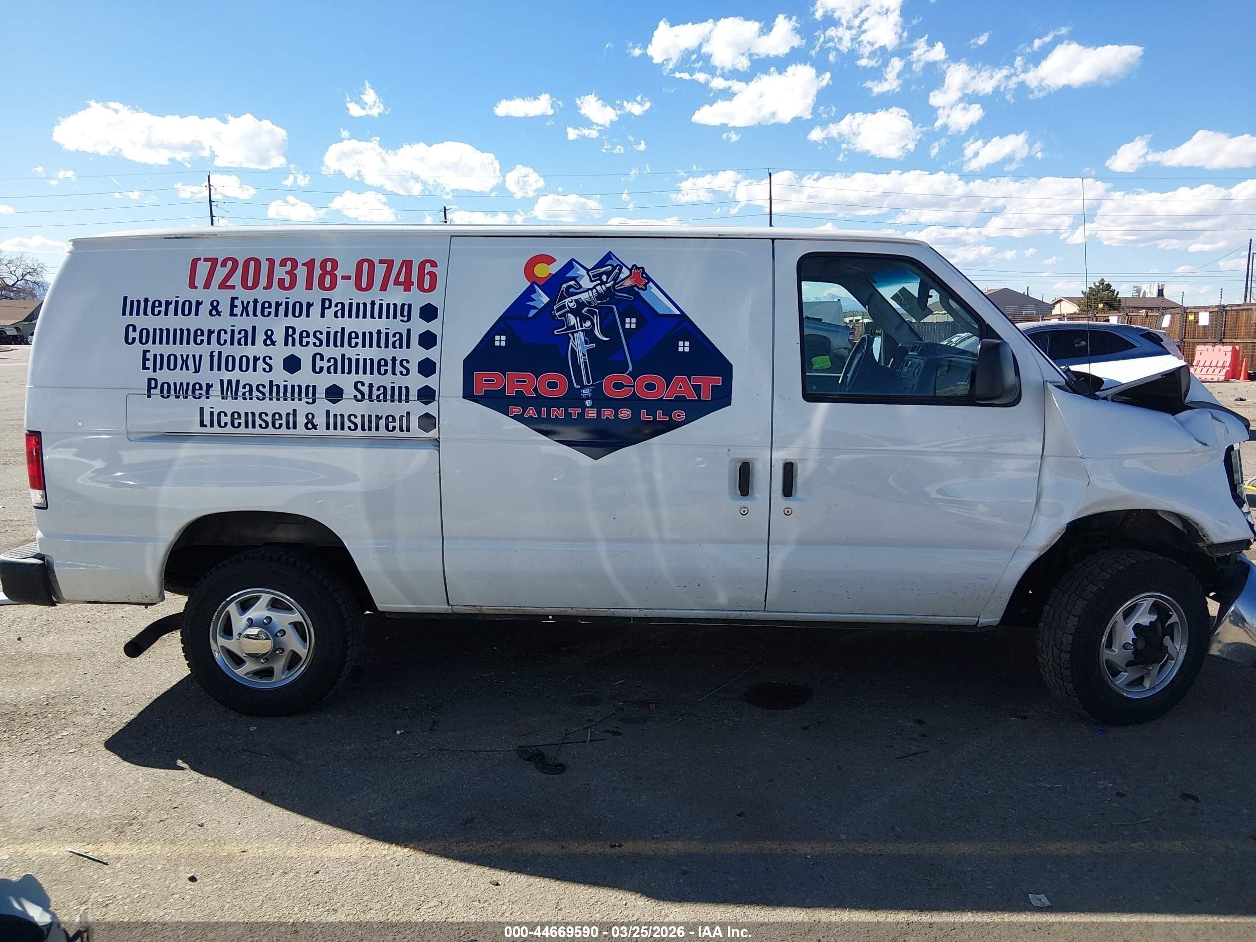 2014 Ford E-250 Commercial White vin: 1FTNE2EL9EDA91078