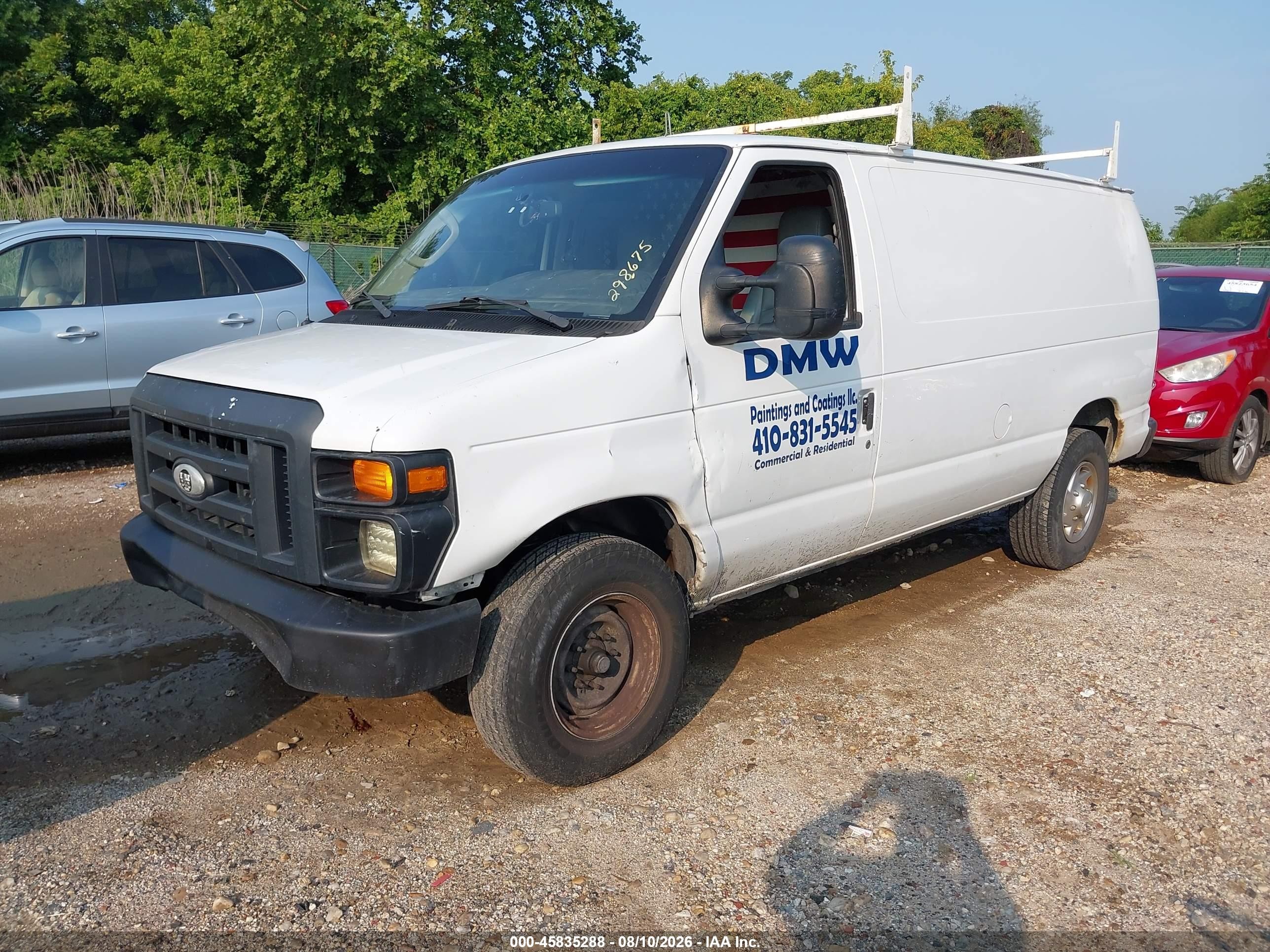 2014 Ford E-250 Commercial White vin: 1FTNE2ELXEDA67212