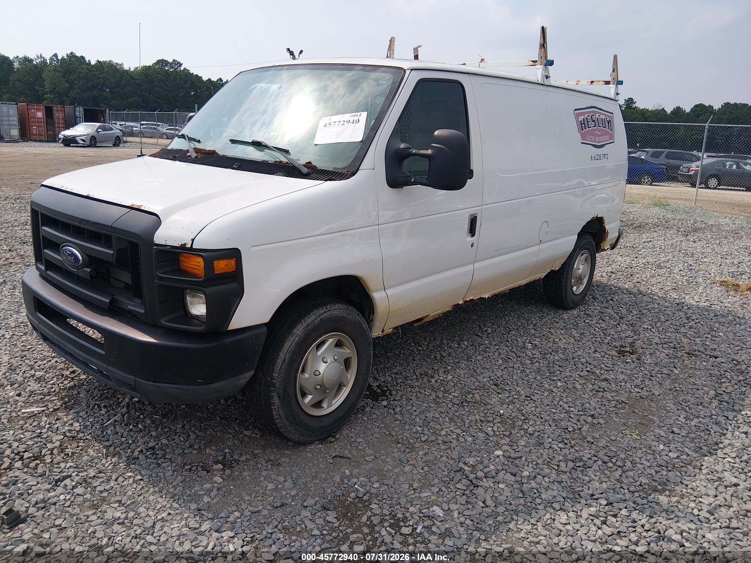 2012 Ford E-250 Commercial White vin: 1FTNE2EW0CDA94118