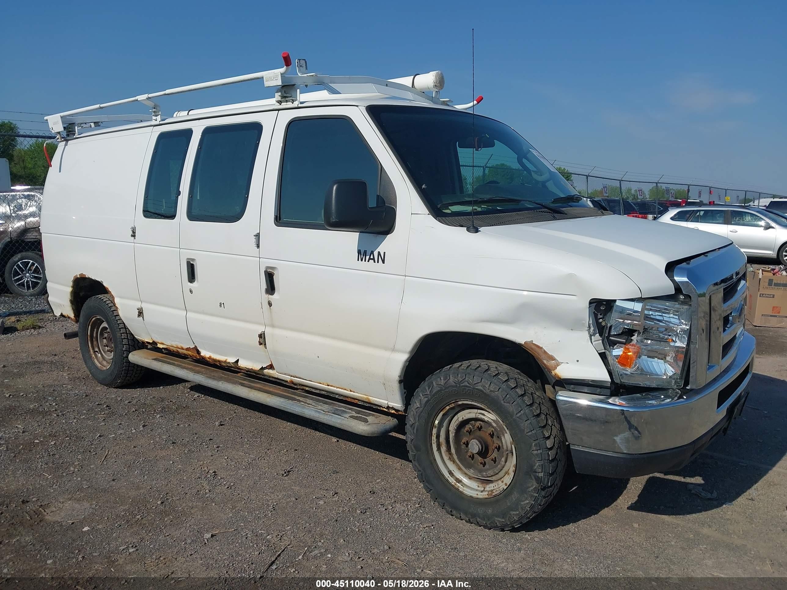 2013 Ford E-250 Commercial White vin: 1FTNE2EW0DDA11790