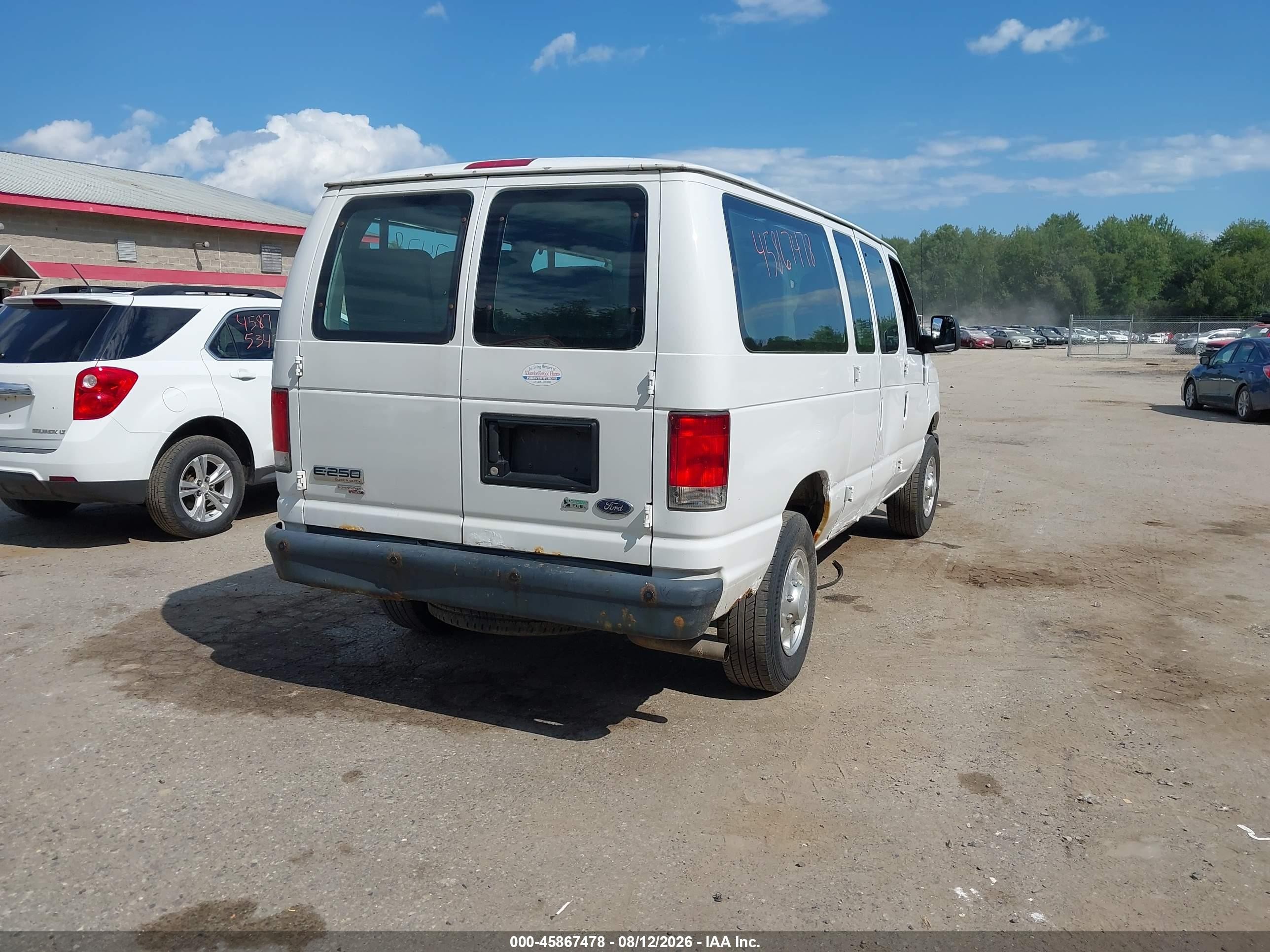 2013 Ford E-250 Commercial White vin: 1FTNE2EW1DDB16399