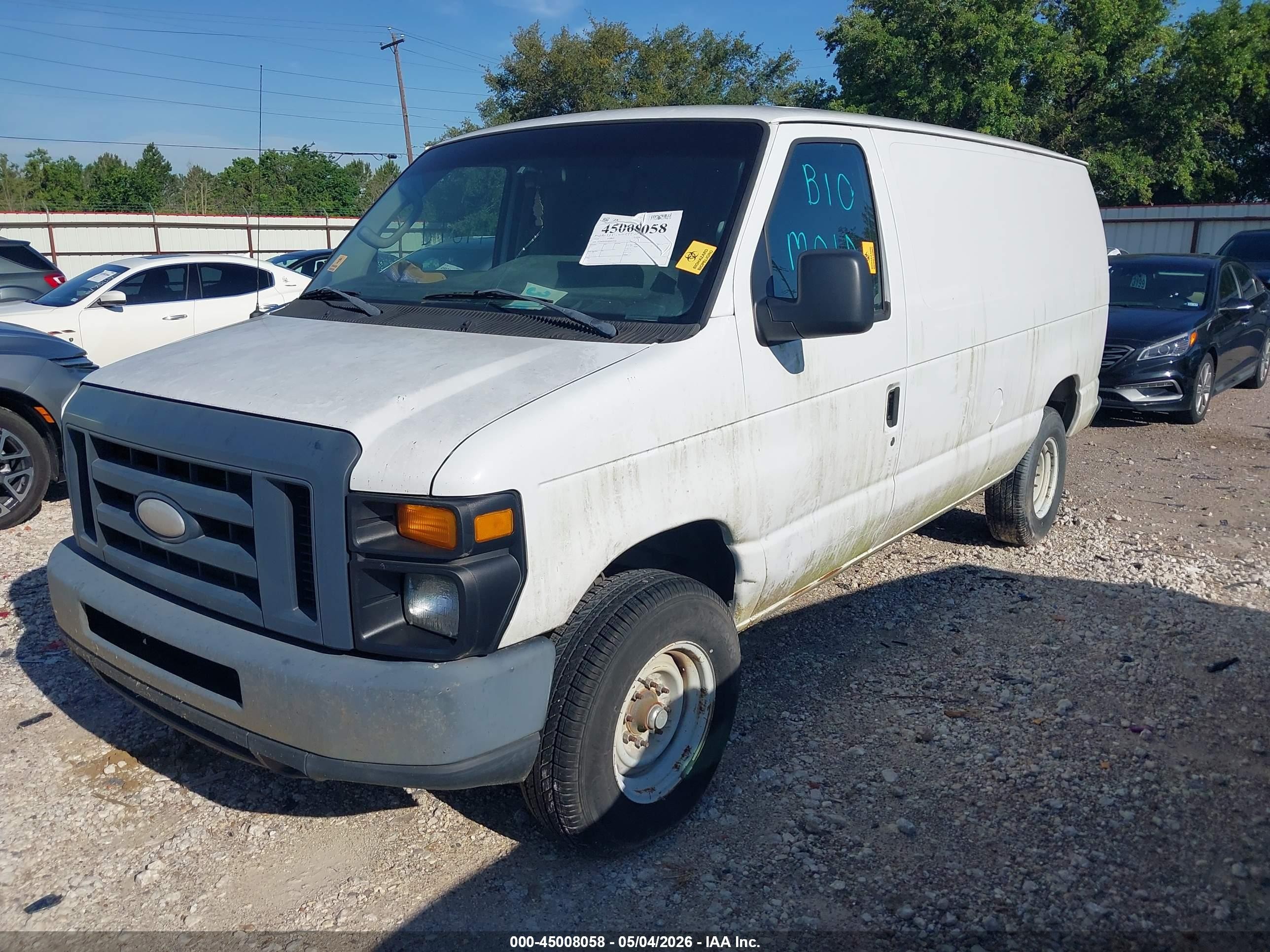 2014 Ford E-250 Commercial White vin: 1FTNE2EW1EDA07510
