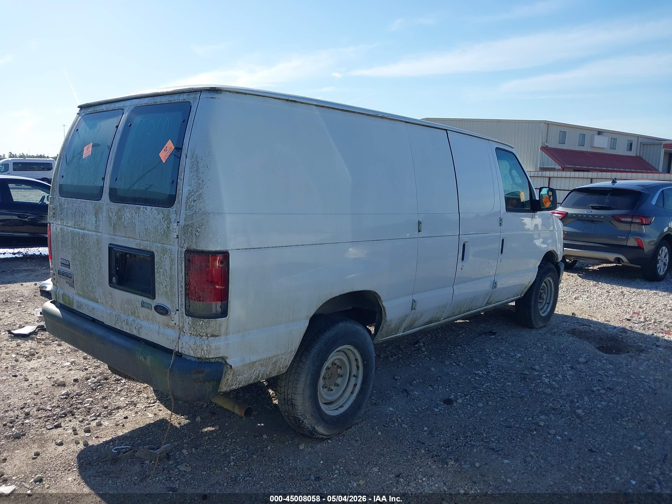 2014 Ford E-250 Commercial White vin: 1FTNE2EW1EDA07510