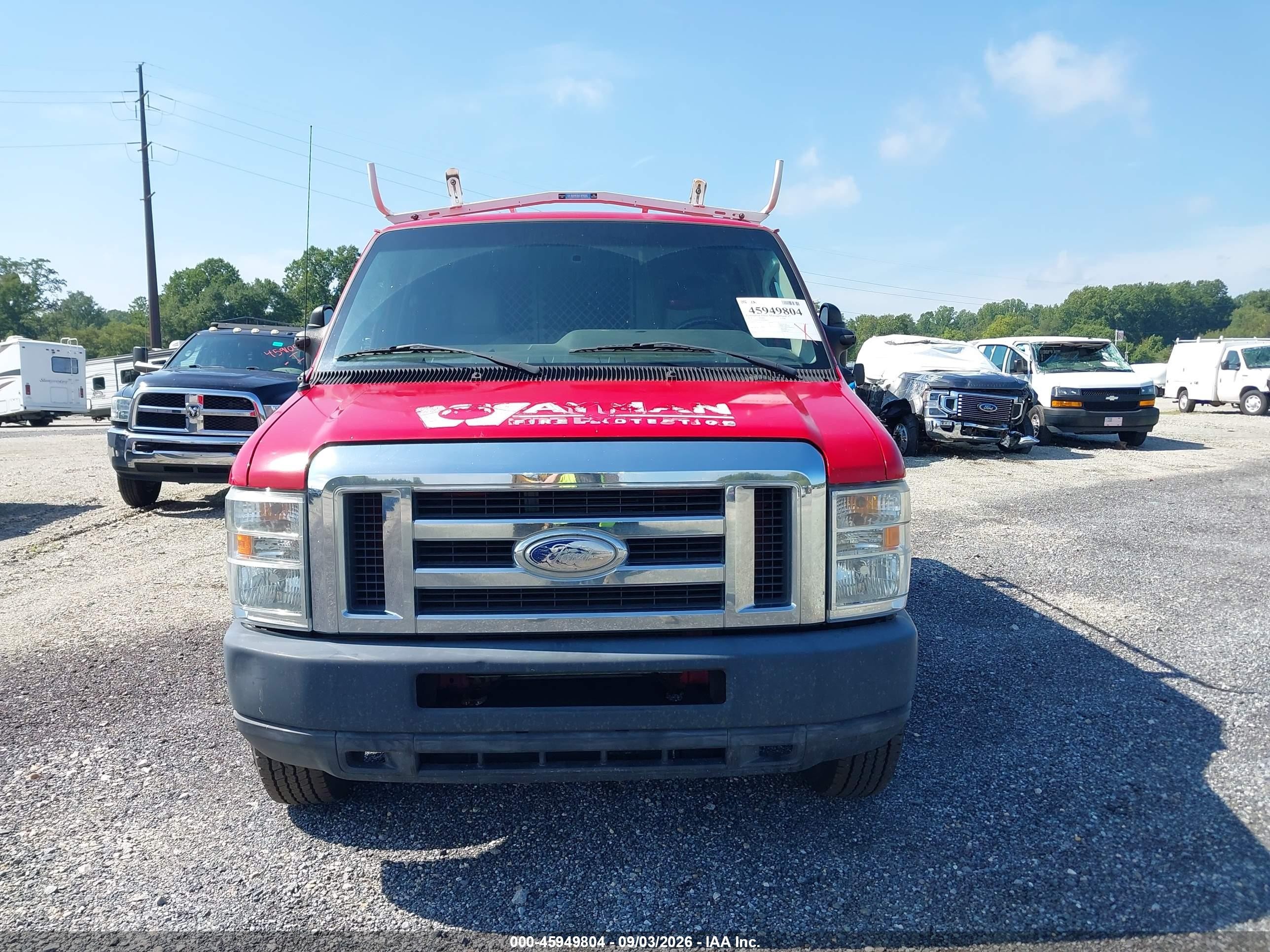 2014 Ford E-250 Commercial Red vin: 1FTNE2EW1EDB18445