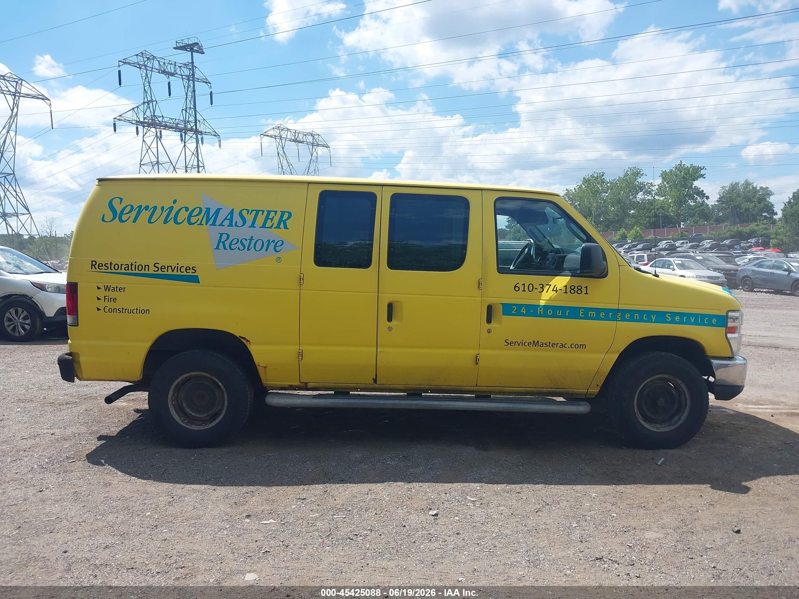 2013 Ford E-250 Commercial/recreational Yellow vin: 1FTNE2EW2DDA24508