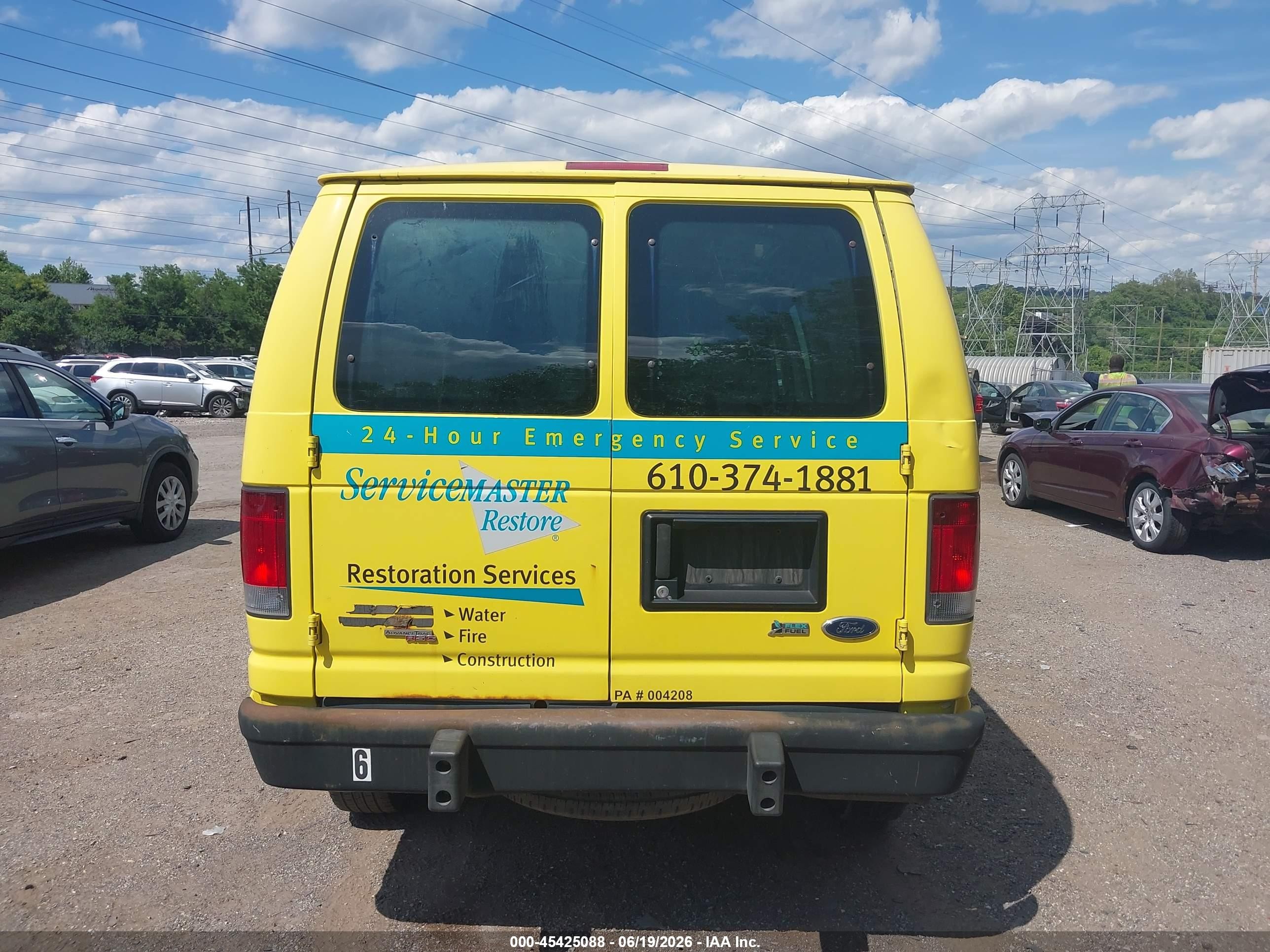 2013 Ford E-250 Commercial/recreational Yellow vin: 1FTNE2EW2DDA24508