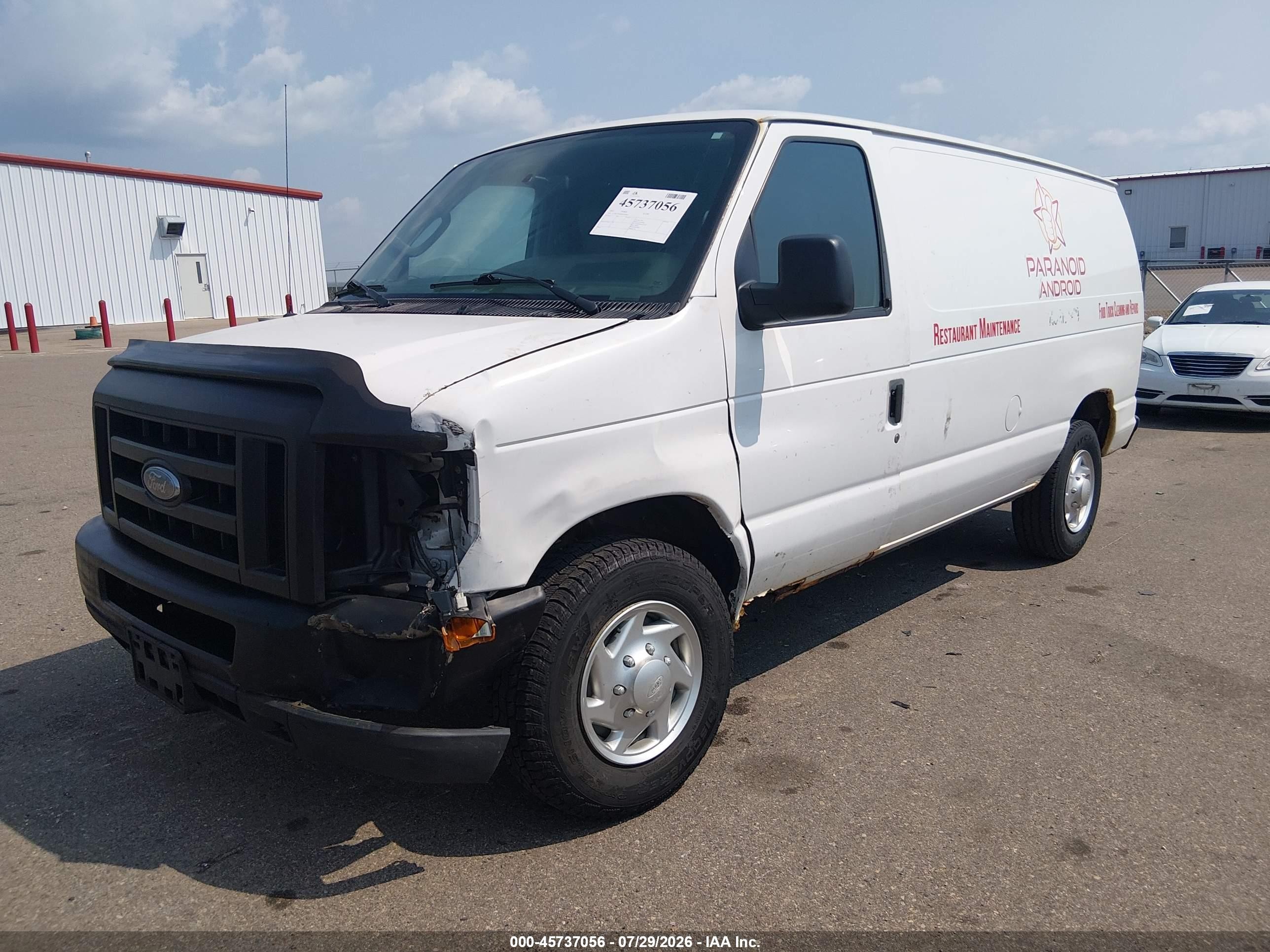 2011 Ford E-250 Commercial White vin: 1FTNE2EW3BDA08704