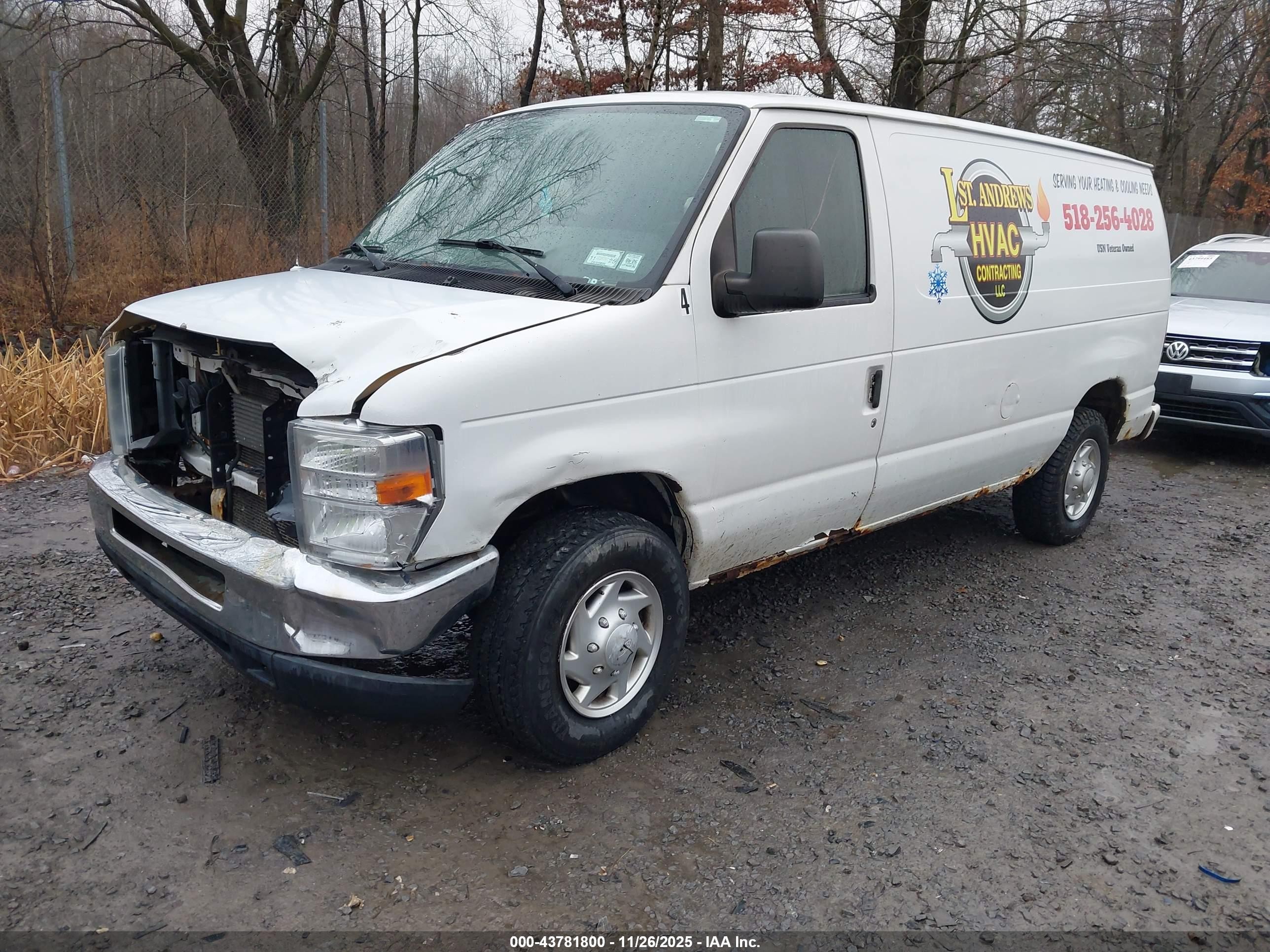 2012 Ford E-250 Commercial White vin: 1FTNE2EW3CDA52123