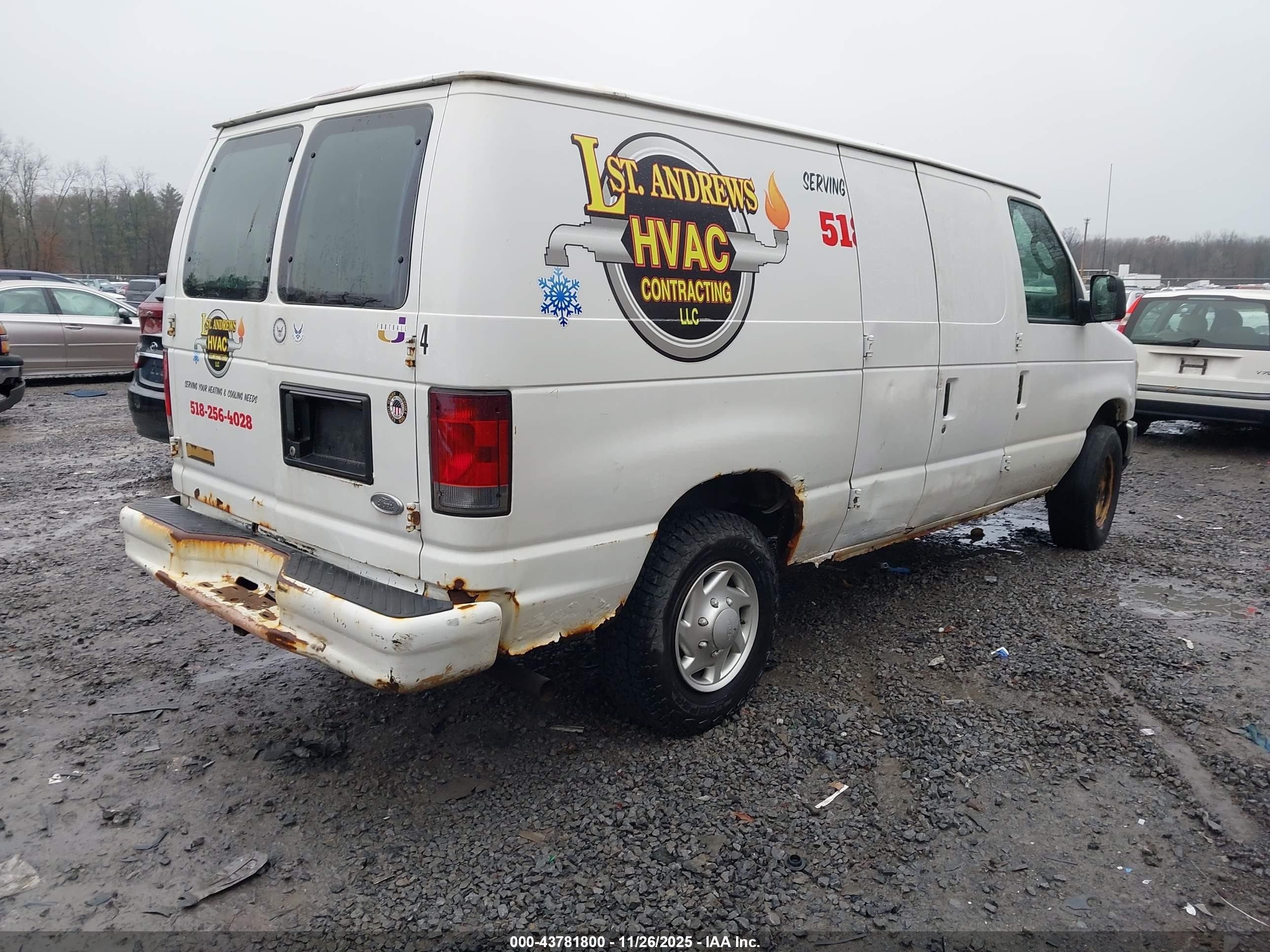 2012 Ford E-250 Commercial White vin: 1FTNE2EW3CDA52123