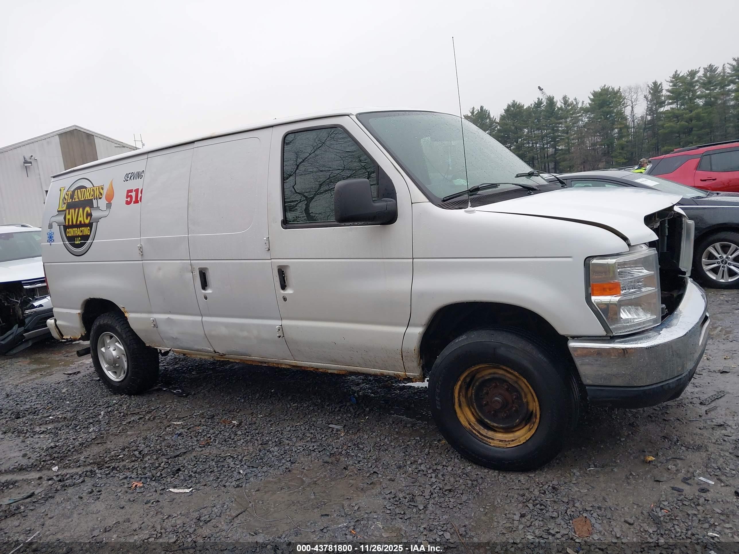 2012 Ford E-250 Commercial White vin: 1FTNE2EW3CDA52123