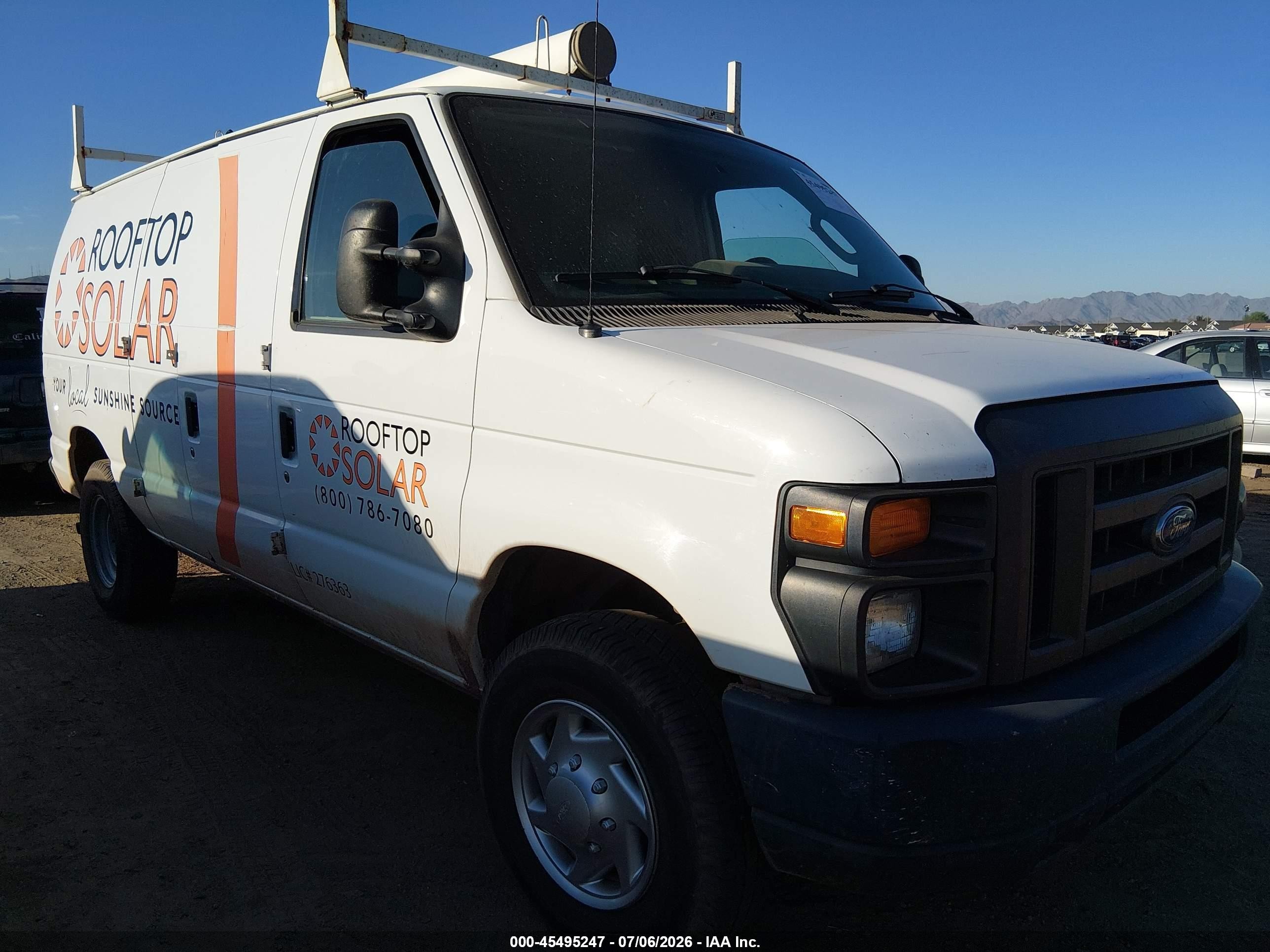 2012 Ford E-250 Commercial/recreational White vin: 1FTNE2EW4CDB17335
