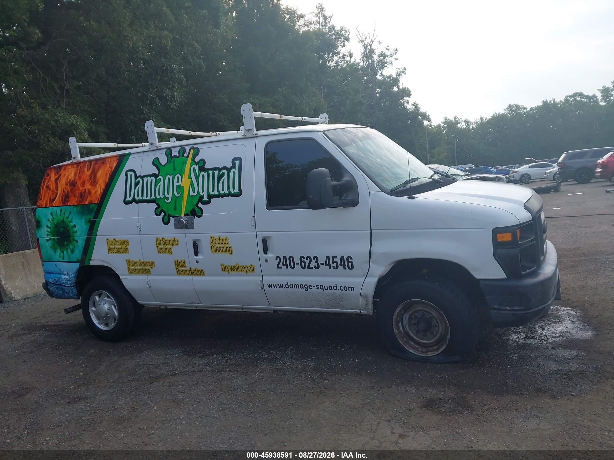 2014 Ford E-250 Commercial White vin: 1FTNE2EW4EDB18634