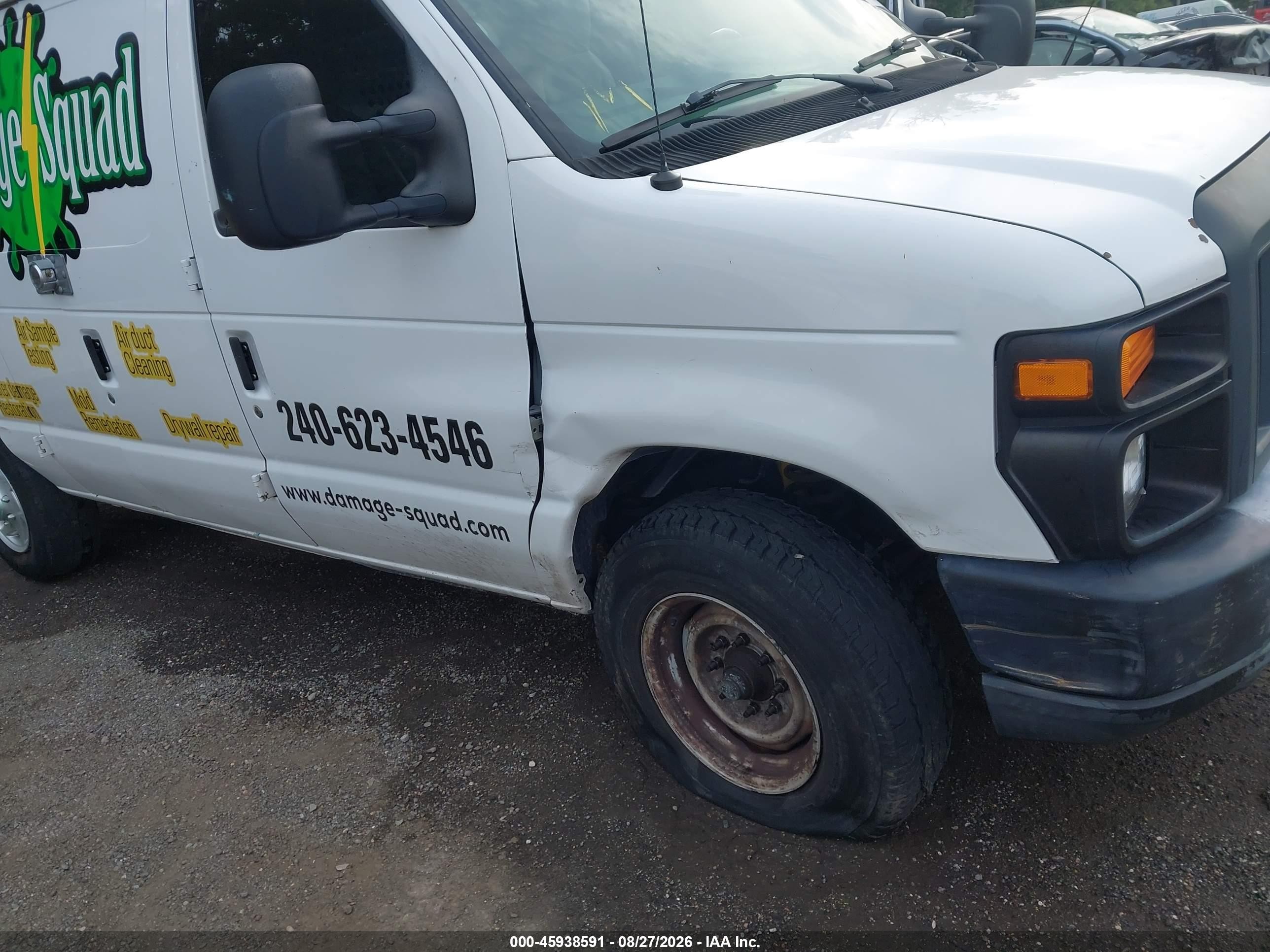 2014 Ford E-250 Commercial White vin: 1FTNE2EW4EDB18634