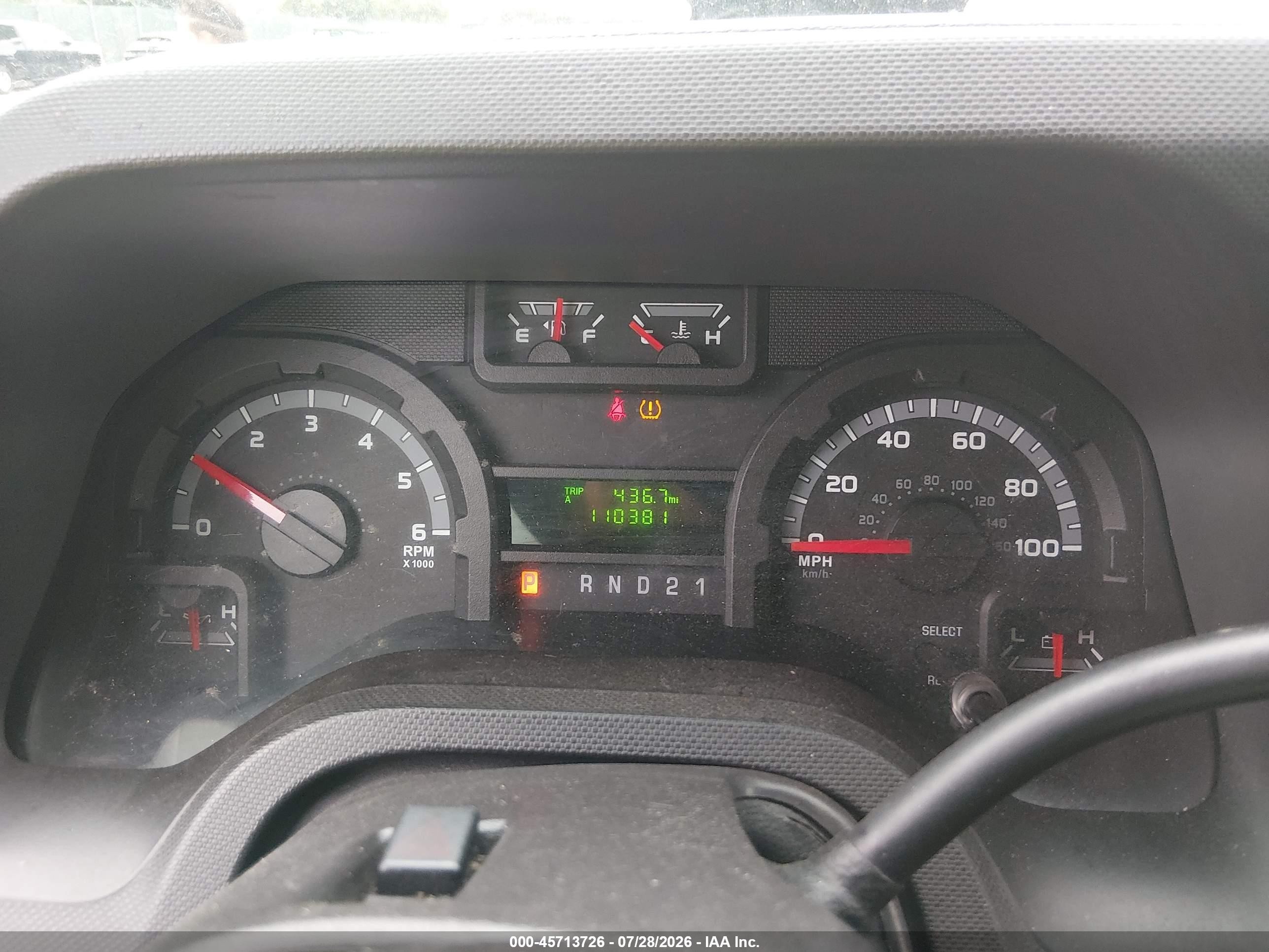2010 Ford E-250 Commercial/recreational White vin: 1FTNE2EW5ADA32582